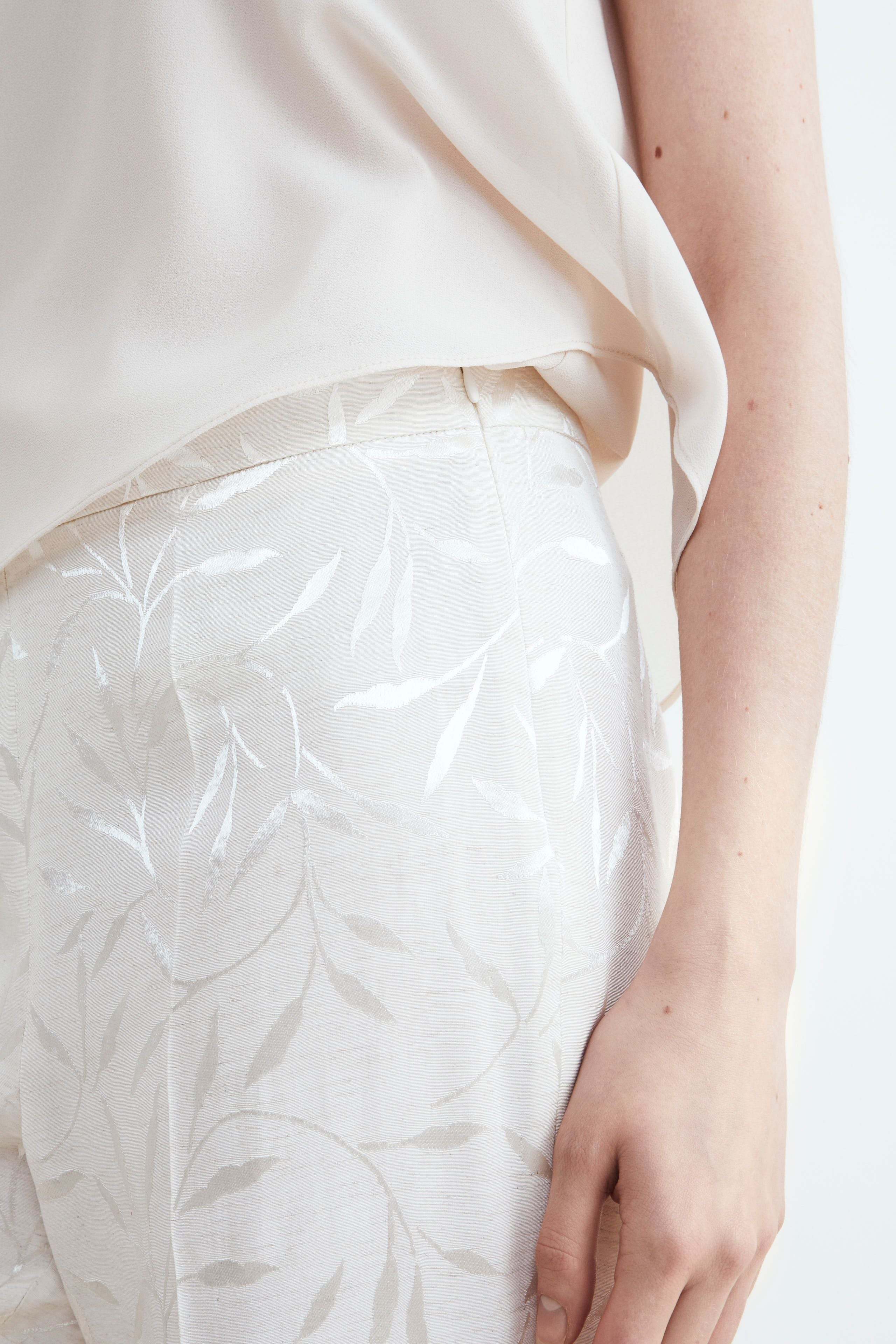 Pantalone elegante a sigaretta - ECRU