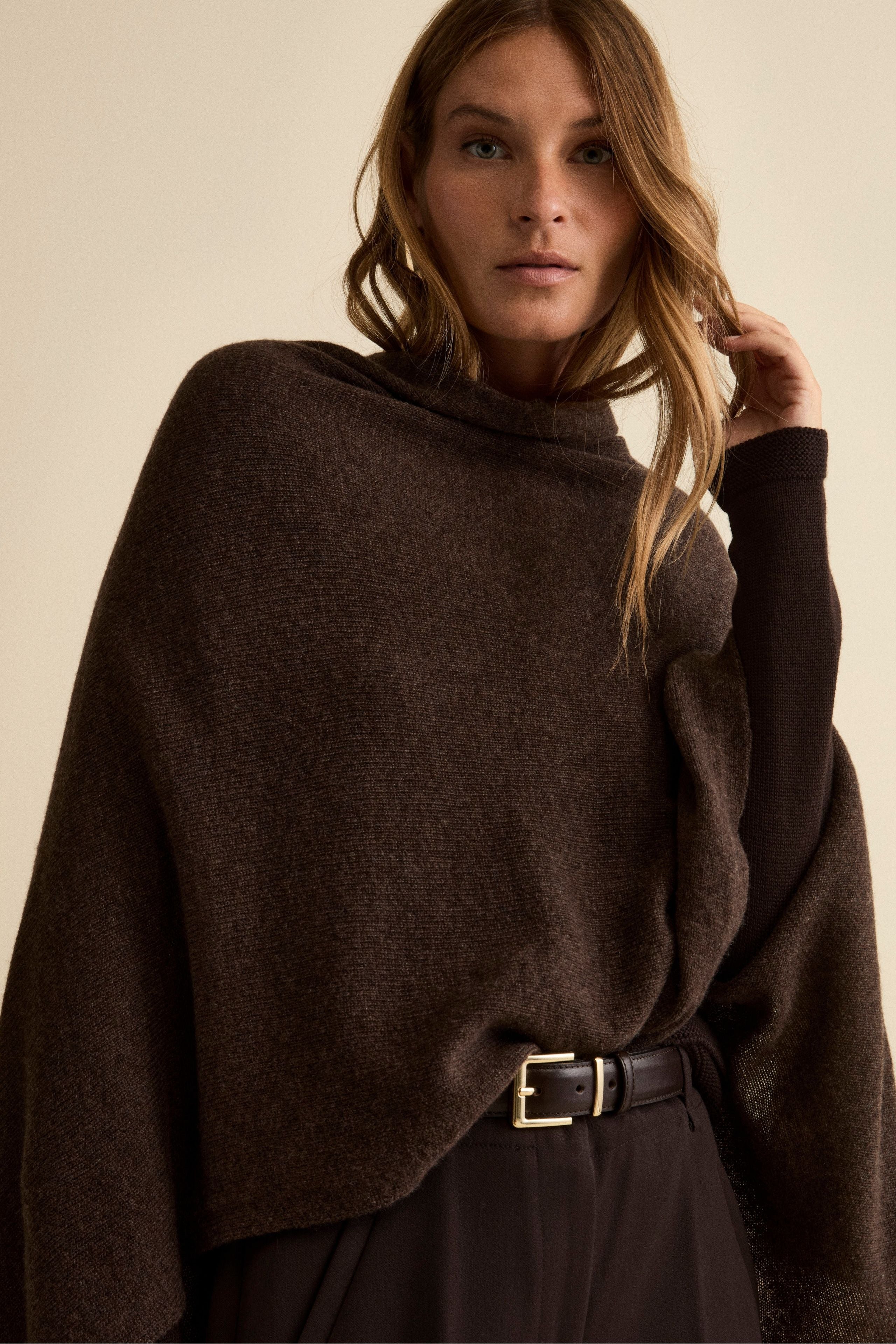 Kaschmirumhang für Frauen - Braun