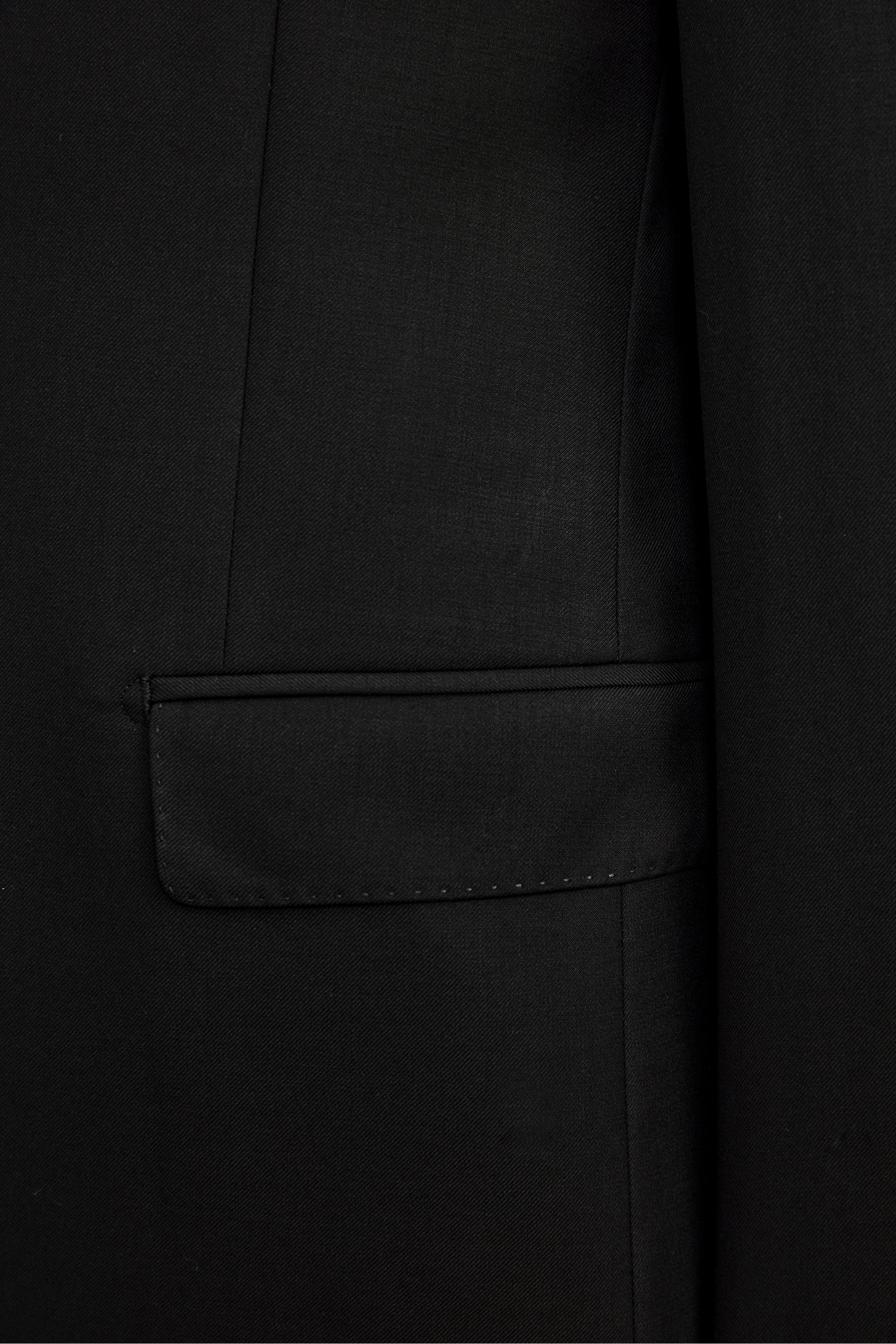 Abito Sallia Monopetto Slim Fit in Lana Vergine - NERO