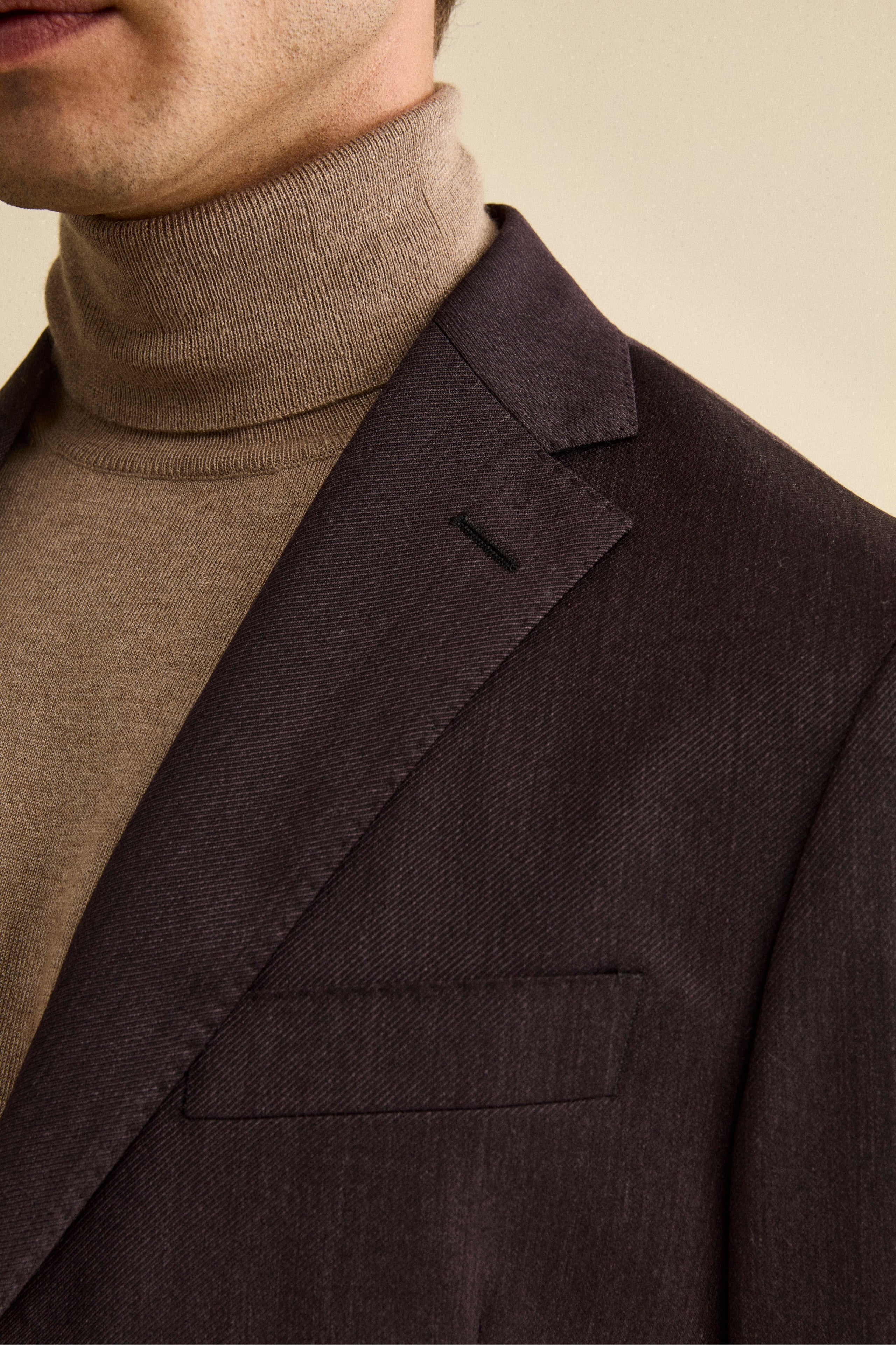 Costume droit en laine vierge Regular Fit - Pourpre foncé