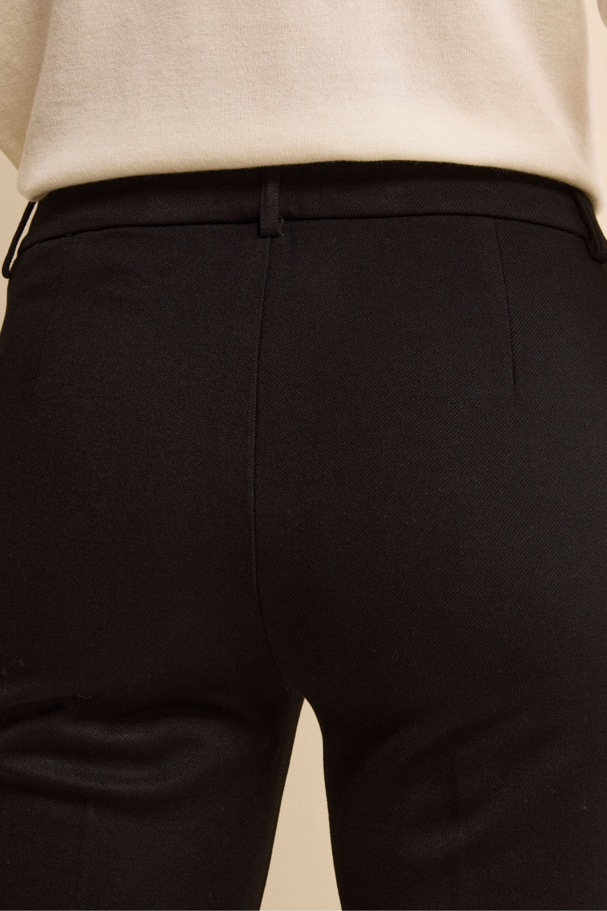 Mid Flare Hose aus Trikotina - SCHWARZ