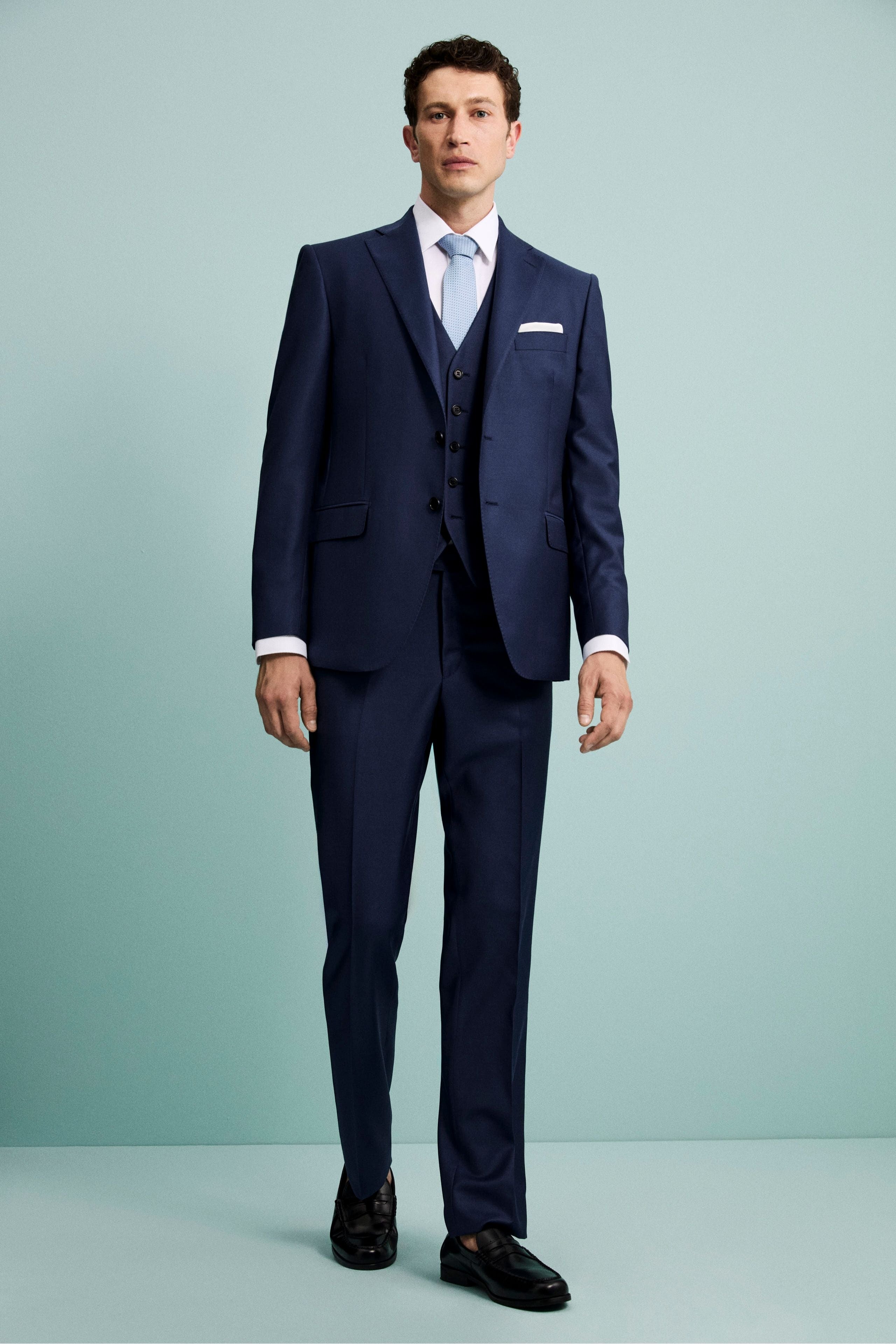 Pantalone da Cerimonia in Lana Vergine Drop 6 - BLU