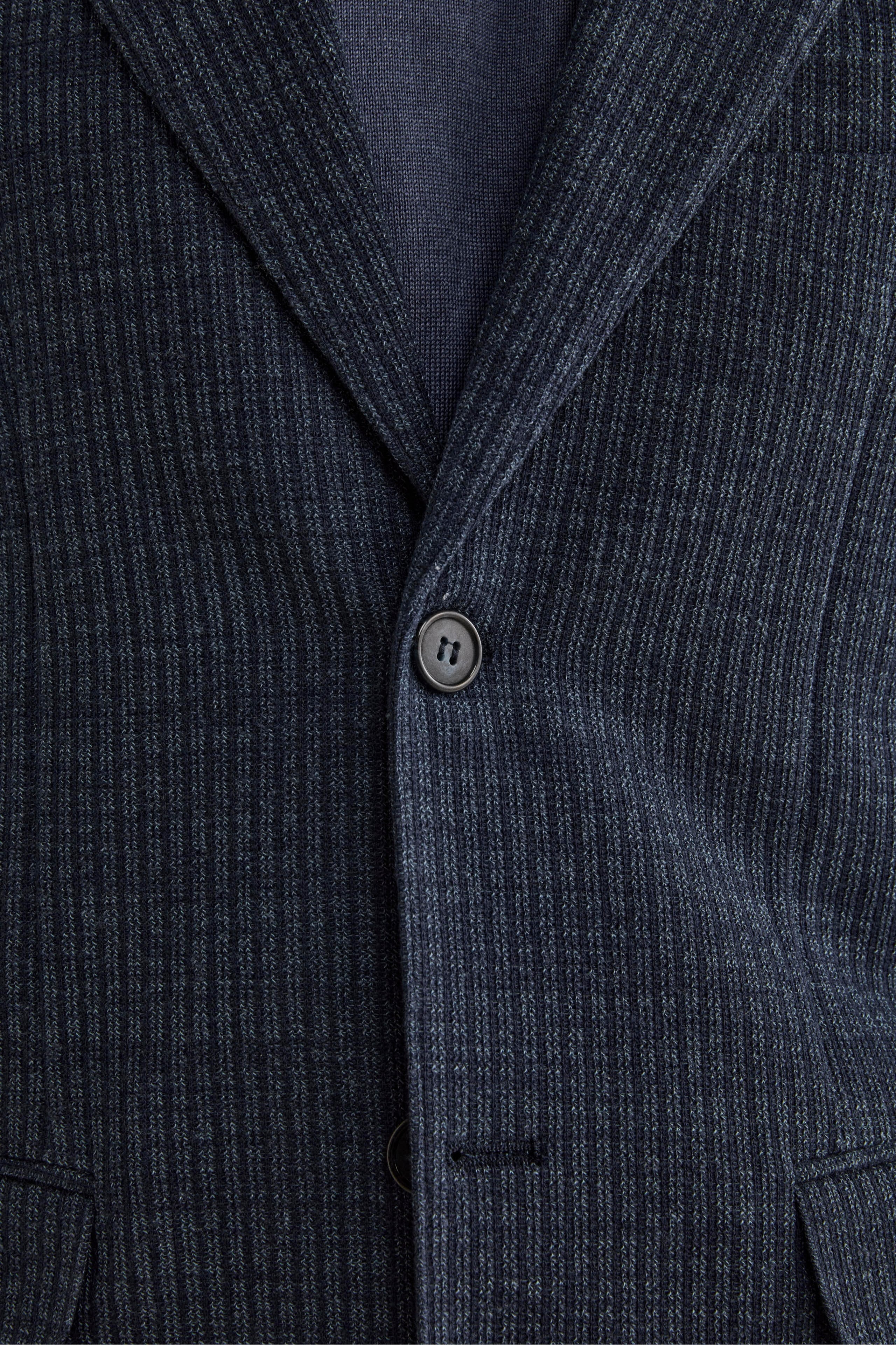 Cotton-Blend Slim Fit Unlined Jacket - BLUE