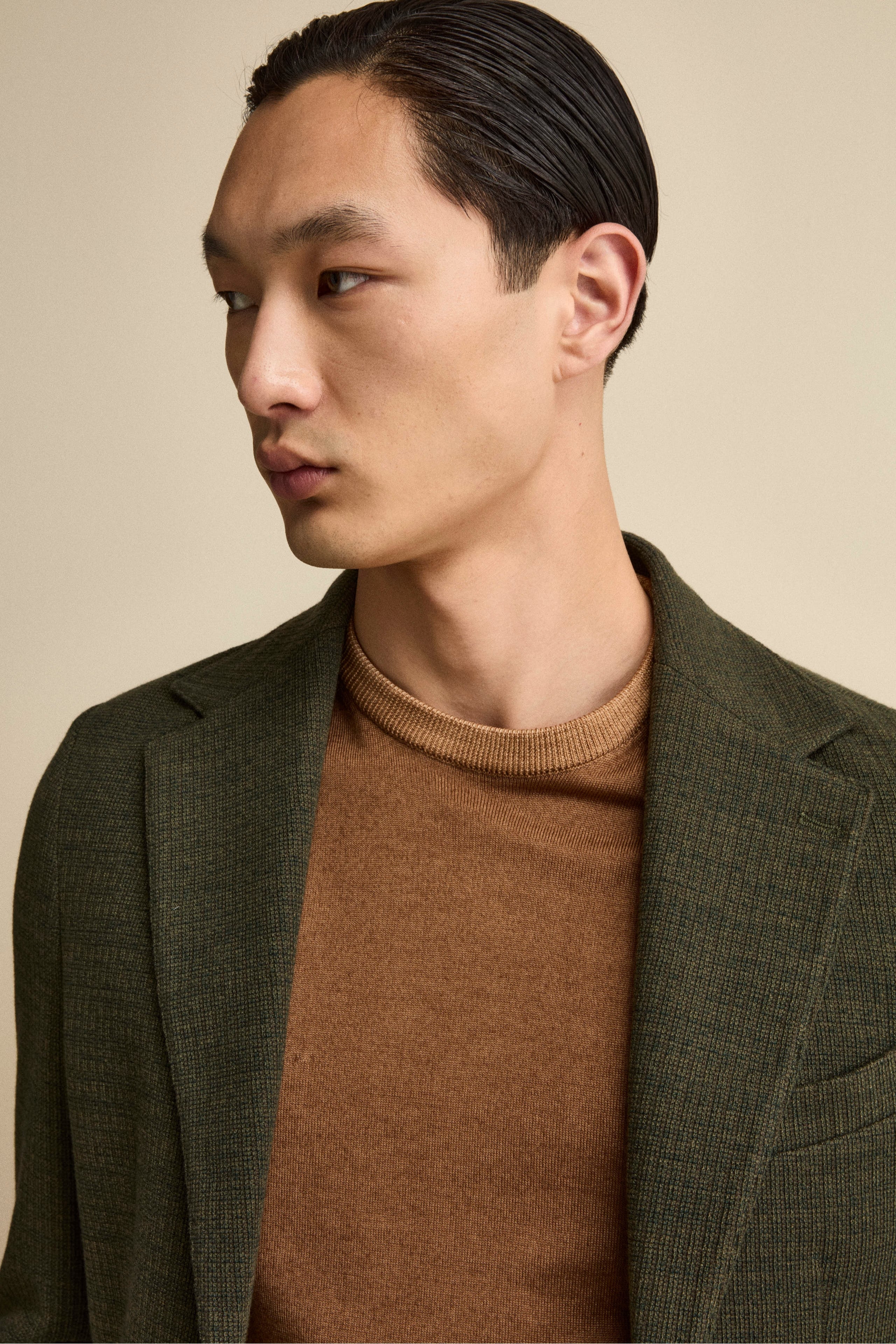 Cotton-Blend Slim Fit Unlined Jacket - GREEN