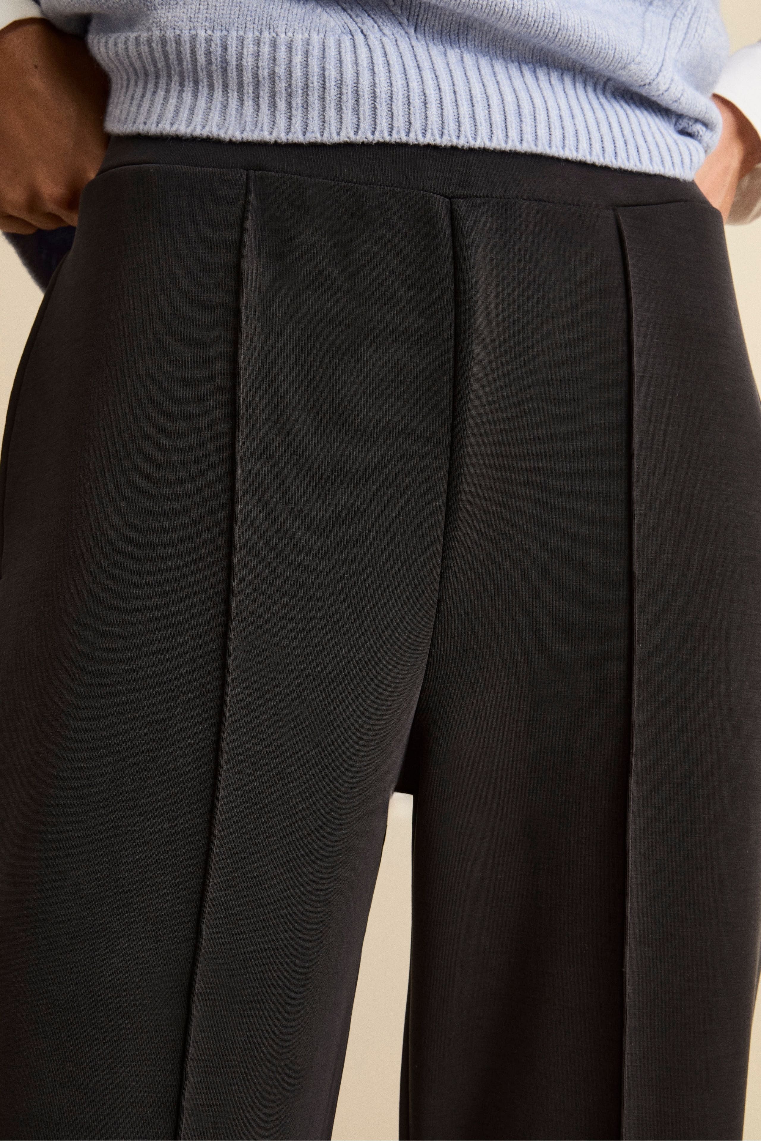 Soft Scuba Trousers - BLACK