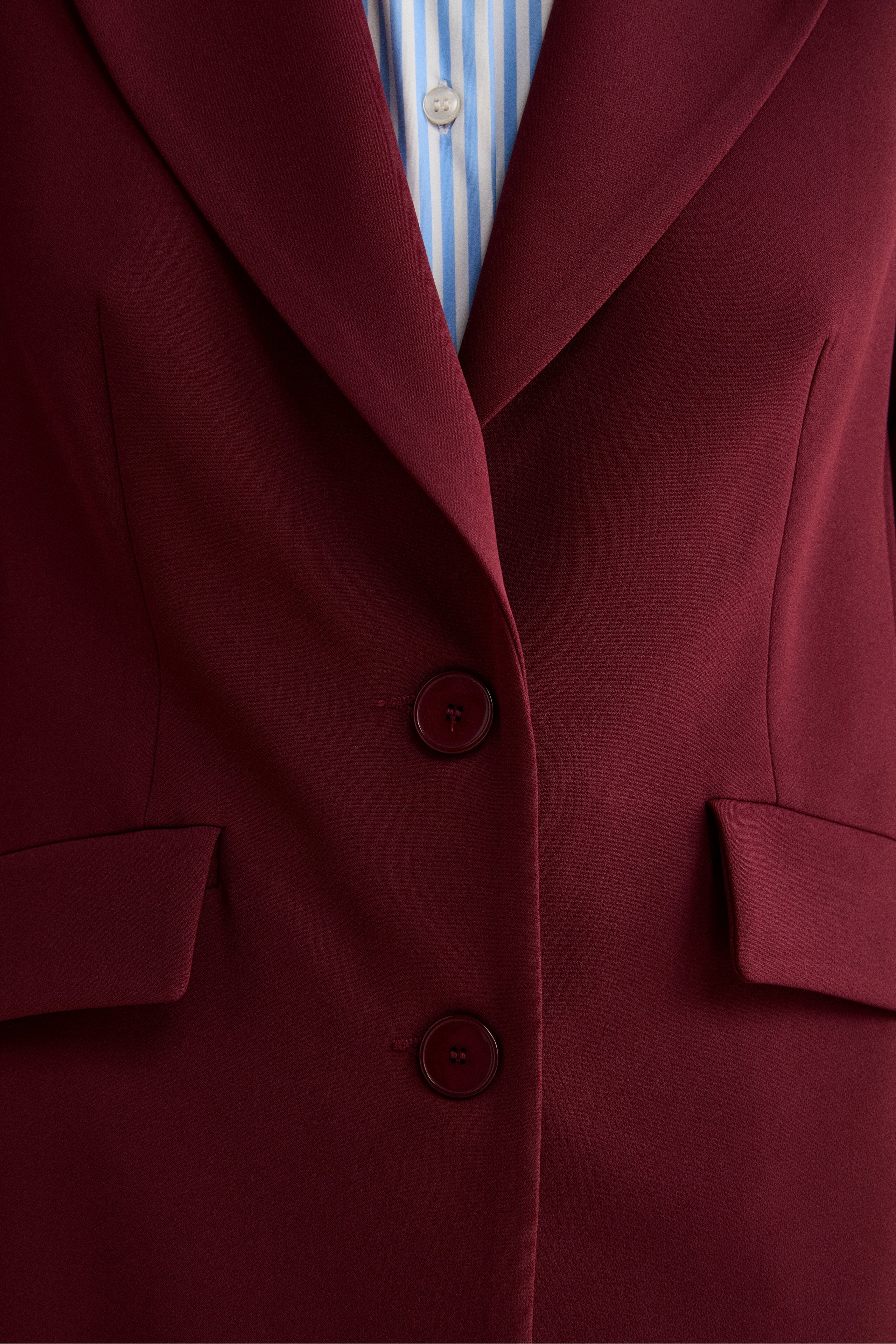 Lined Bi-Stretch Jacket Regular Fit - Burgundy