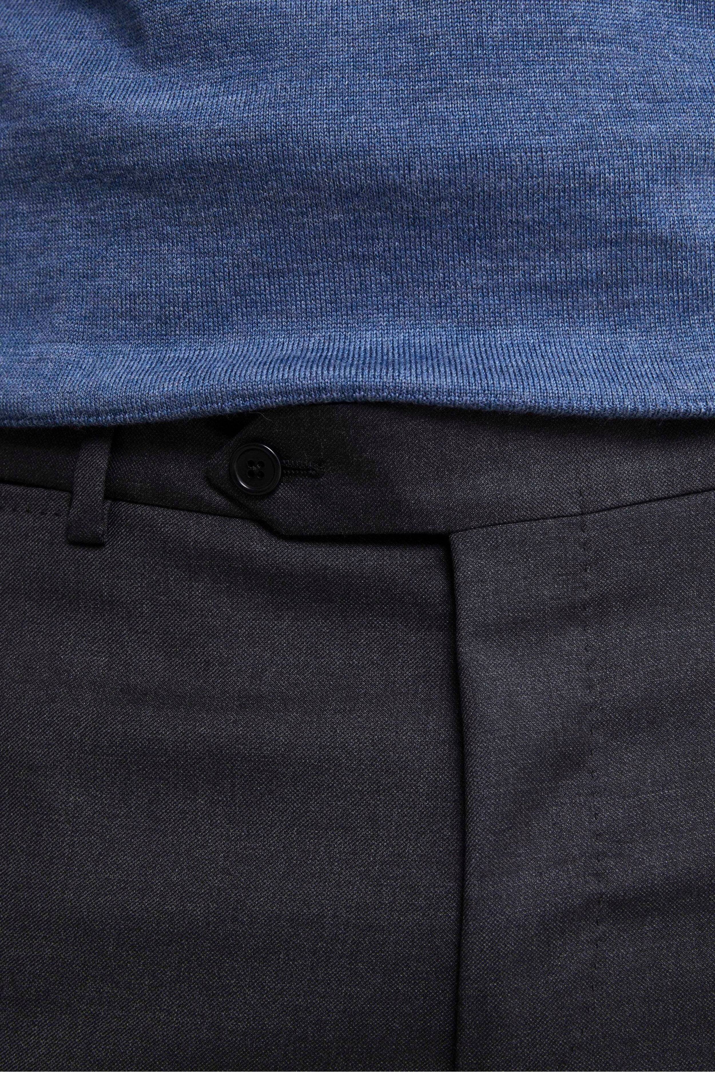 Abito Monopetto in Lana Slim Fit - ANTRACITE