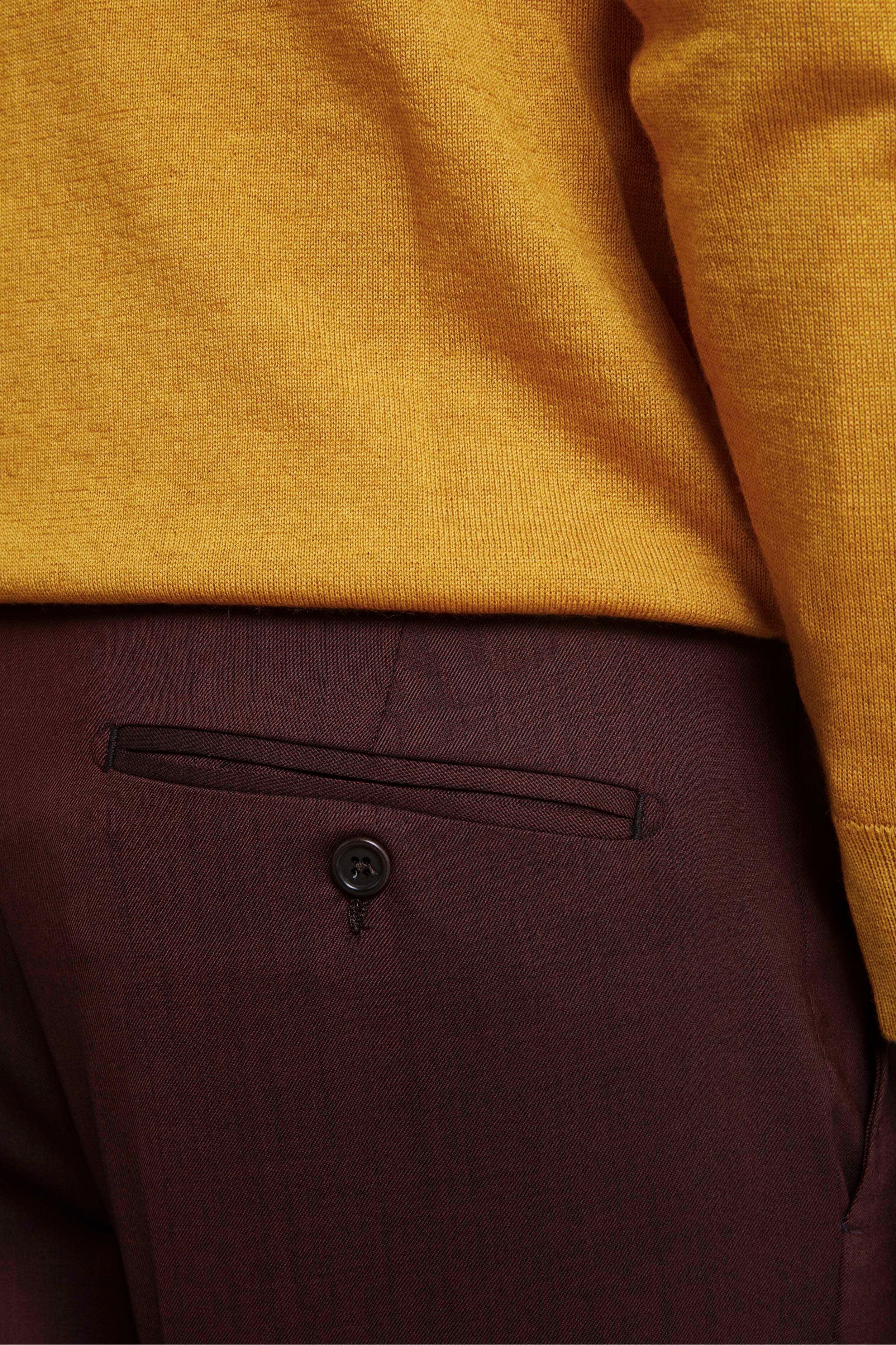 Abito Colorato Monopetto Slim Fit - BORDEAUX