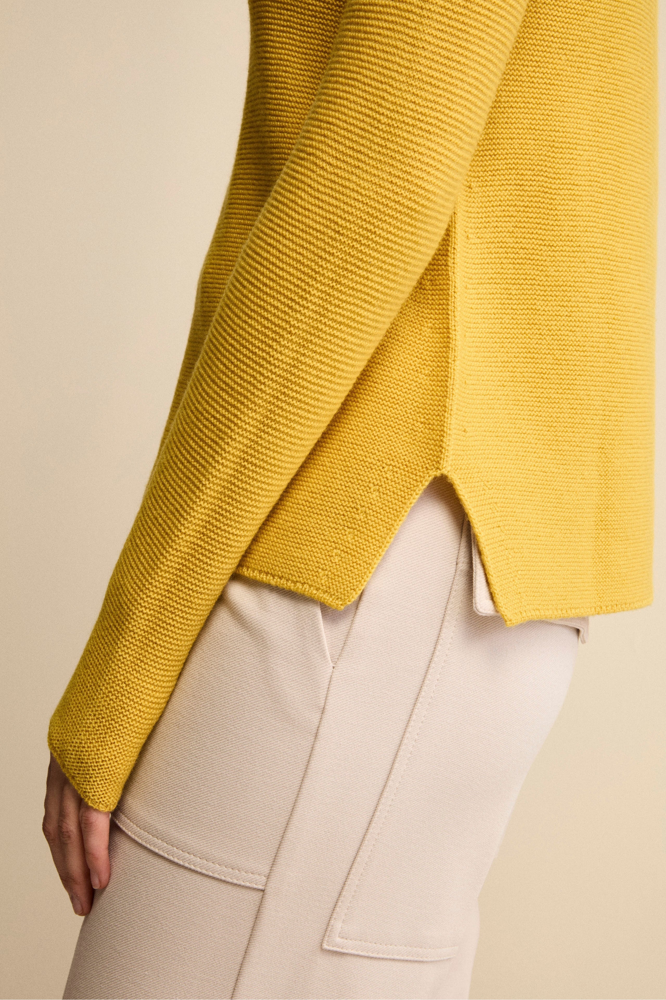 Pull Col Bateau en Laine Mérinos - -