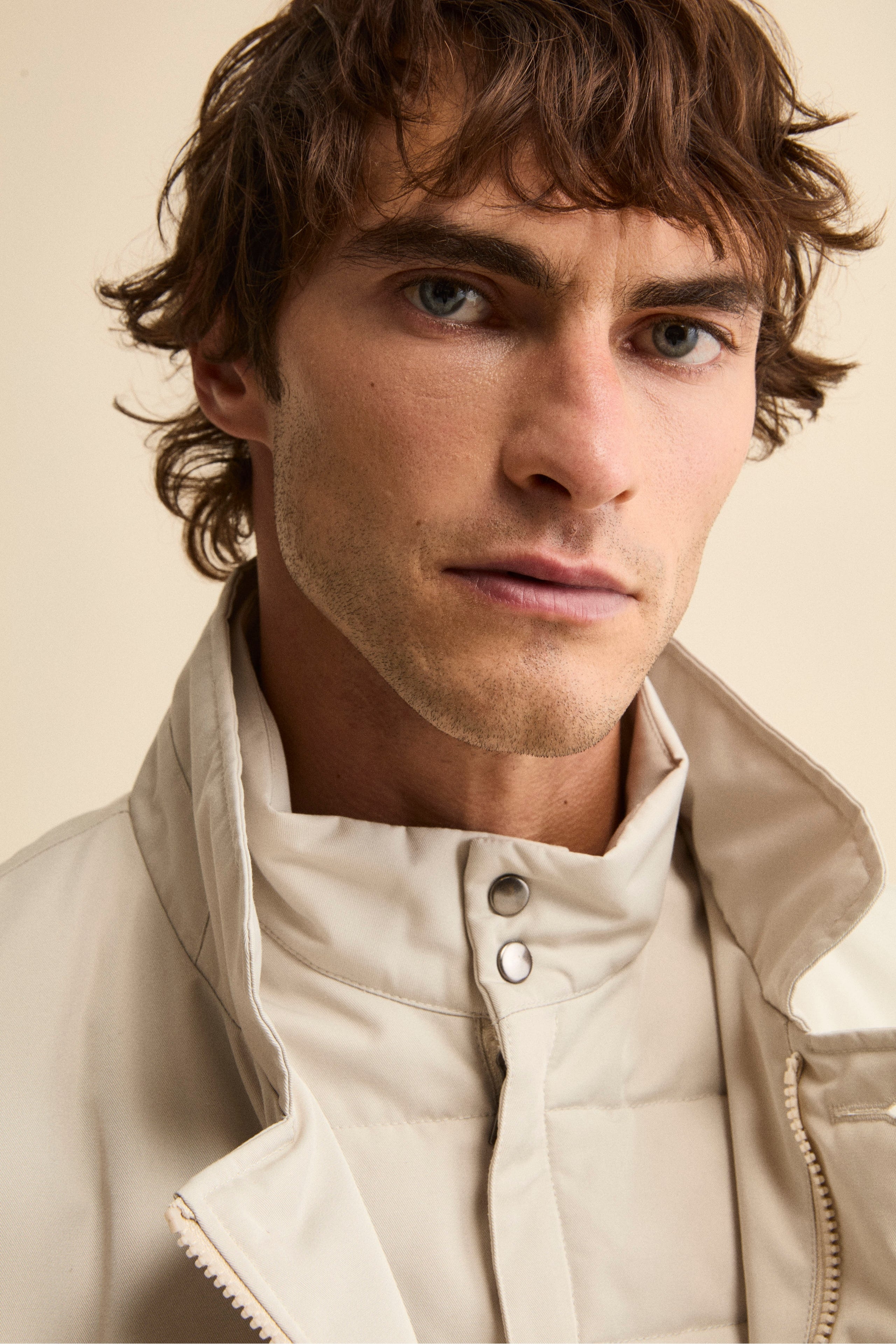 Raincoat with placket - Light grey