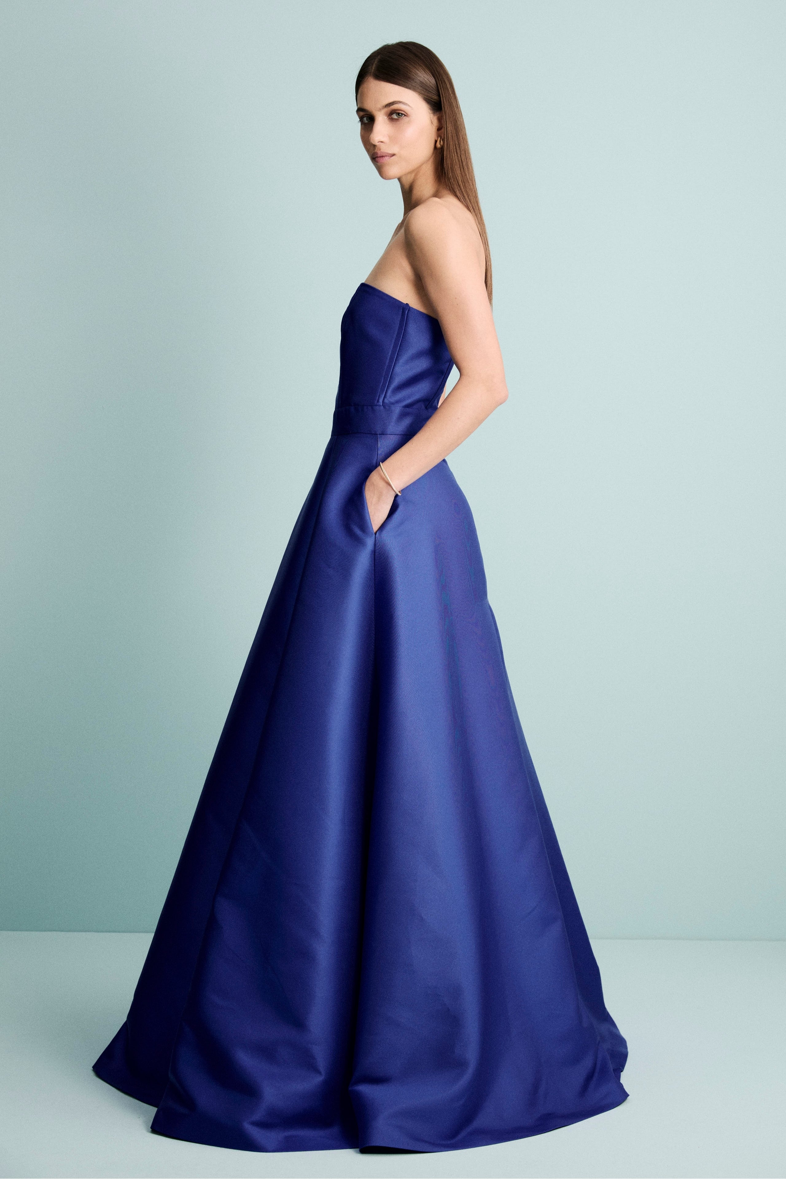 Abito Mikado Lungo da Cerimonia - BLUETTE