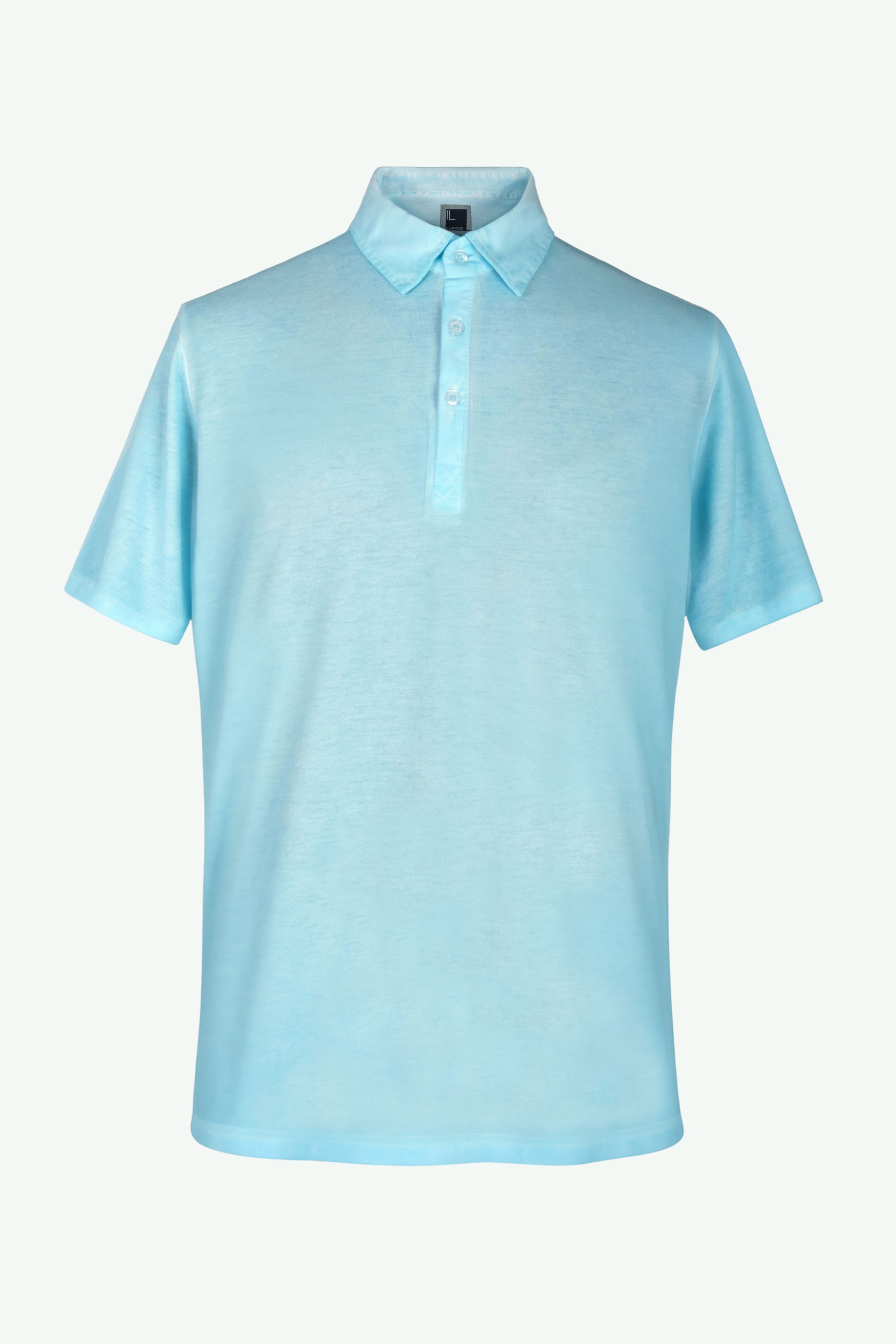 Polo Slim in Cotone - CELESTE