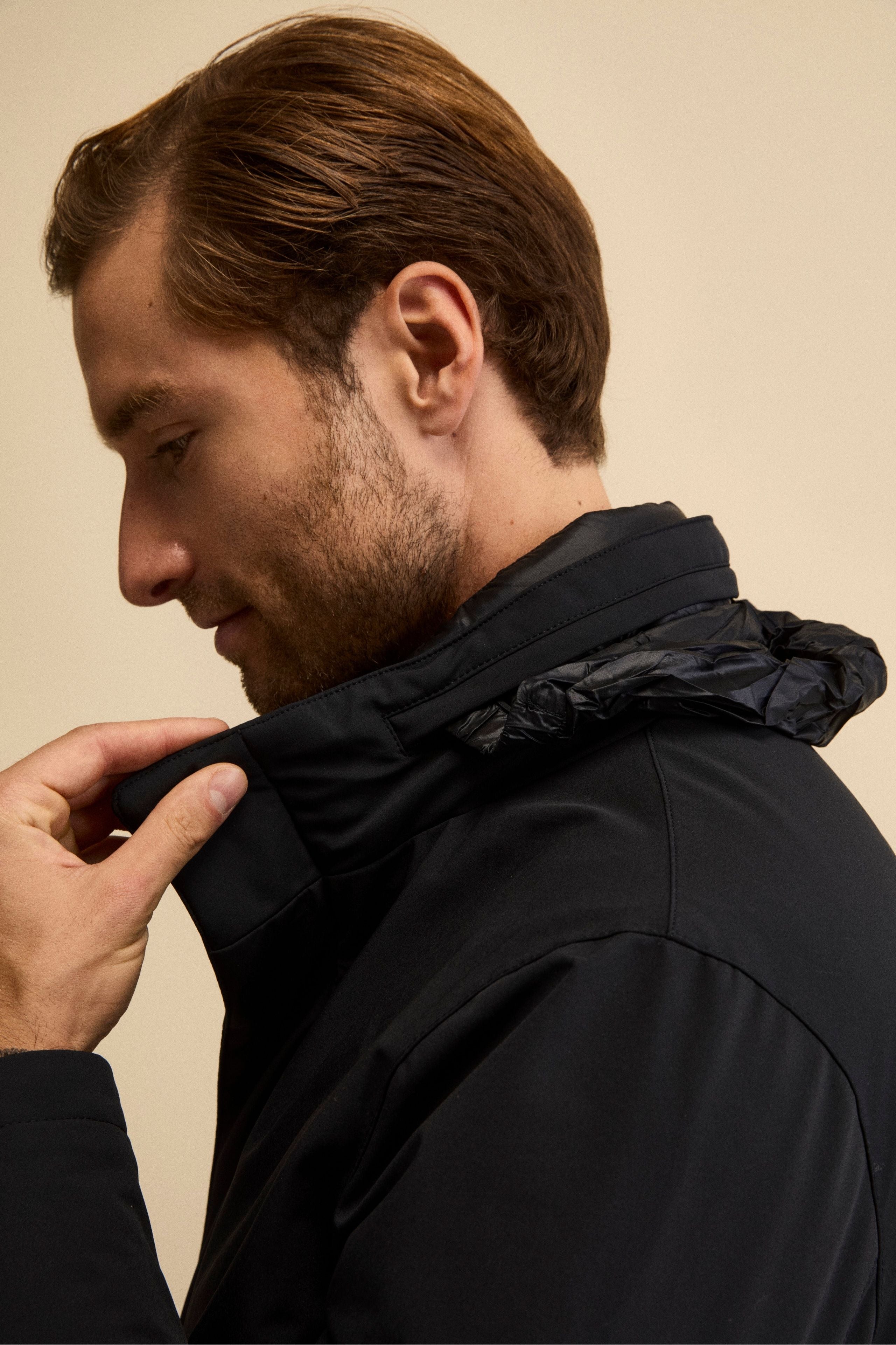 Midi Padded Coat with Inner Vest - BLUE