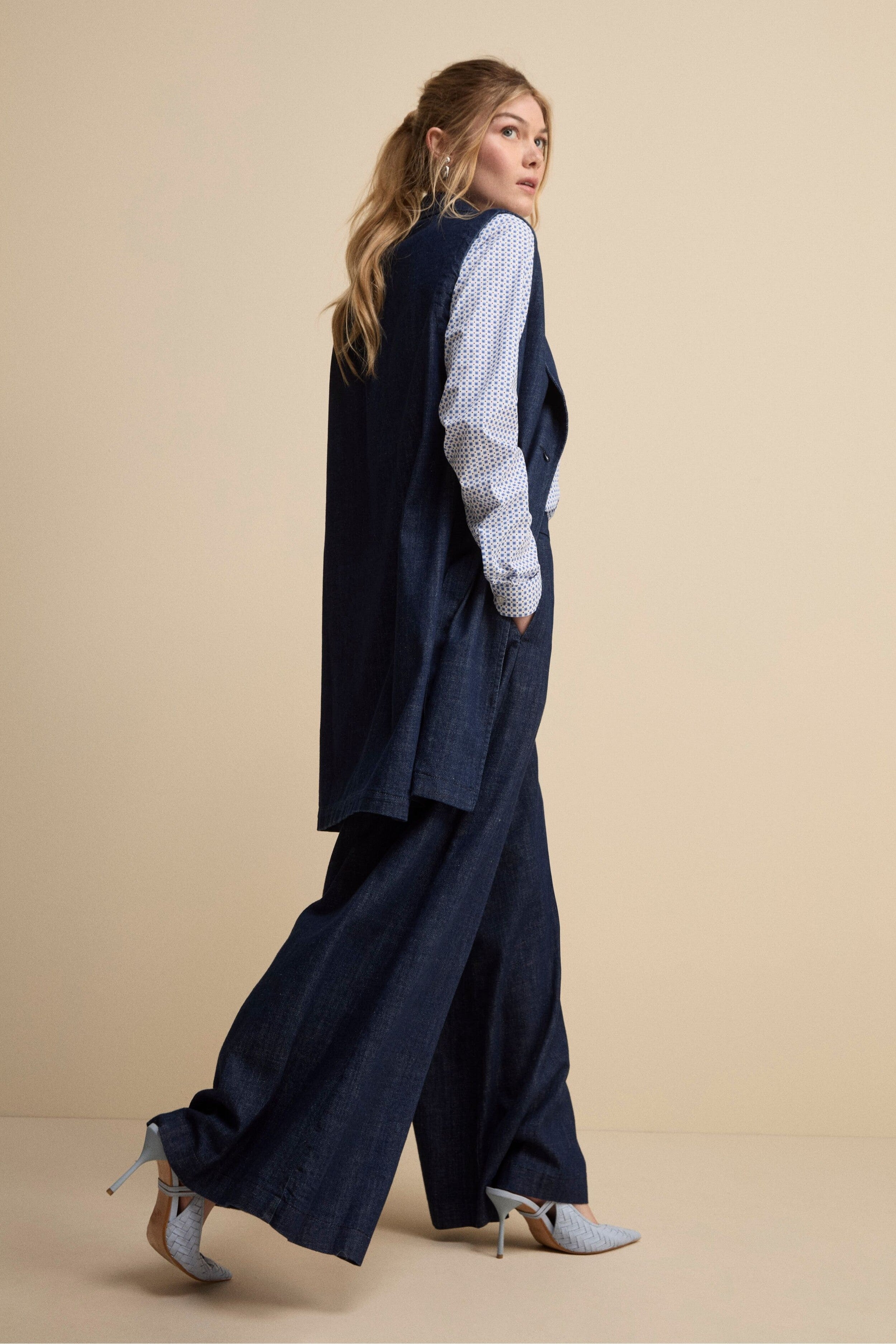 Gilet Lungo in Denim - JEANS