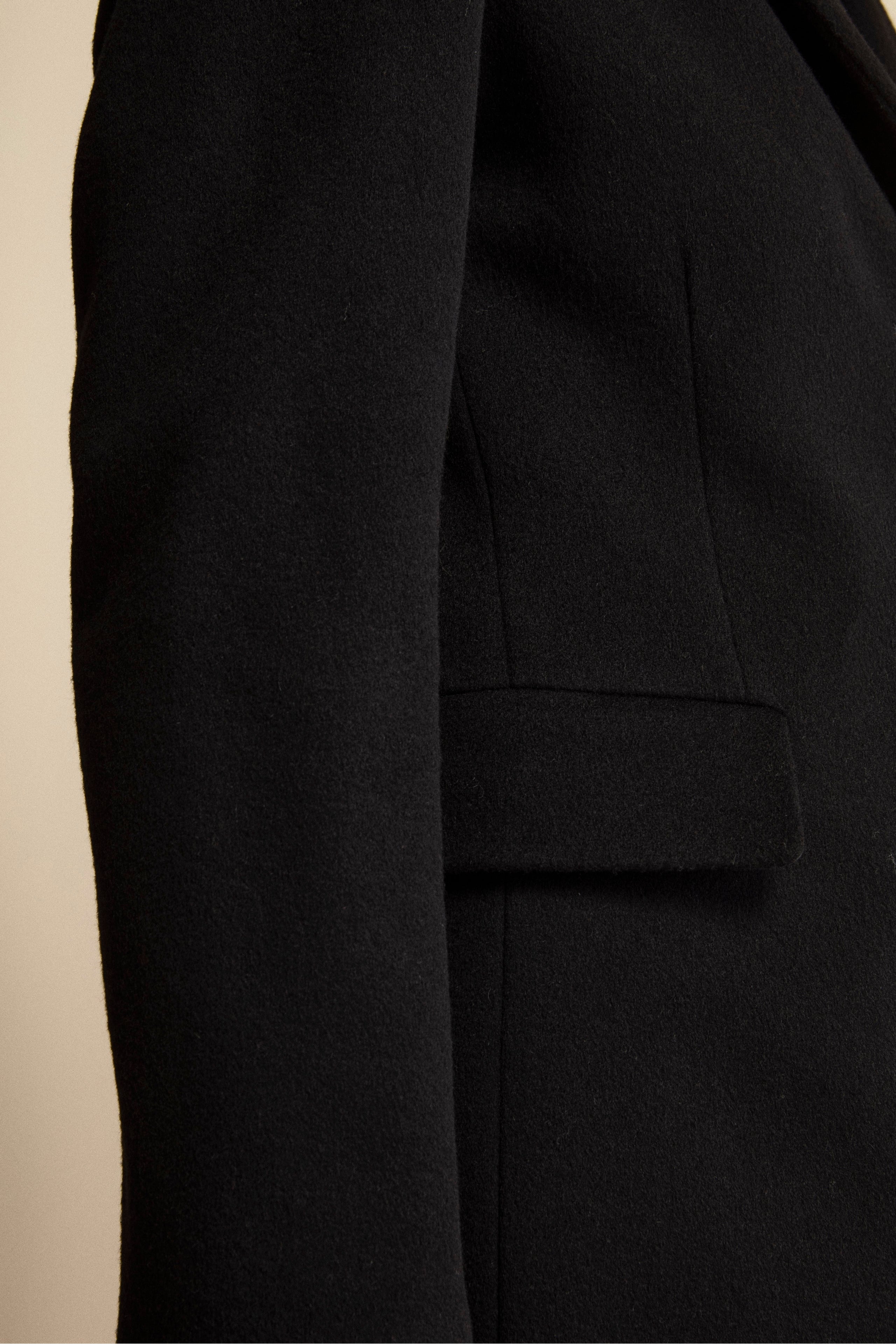 Coat in wool and cashmere - BLACK