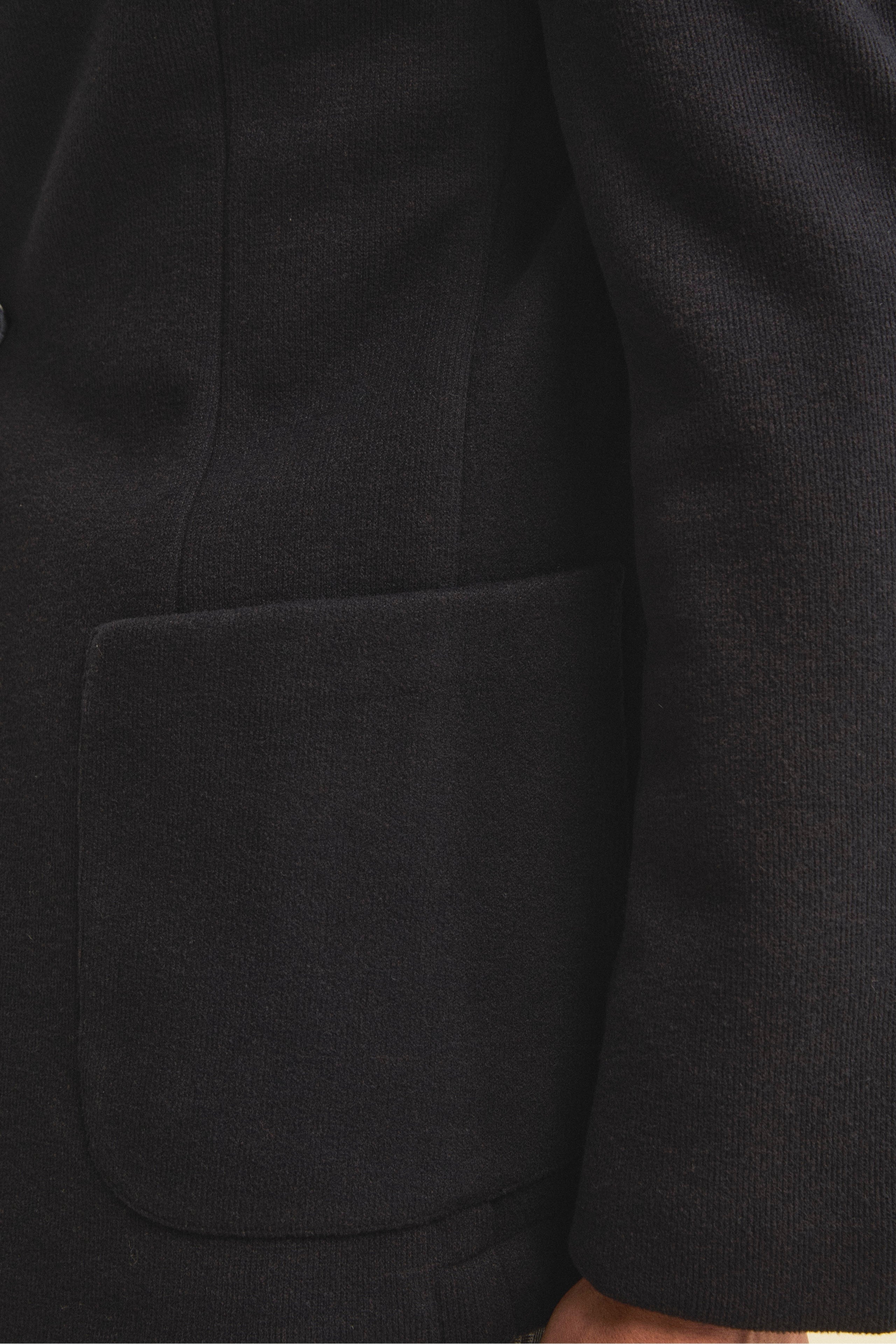 Ungefüttertes Einreiher Jersey Sakko - BLAU