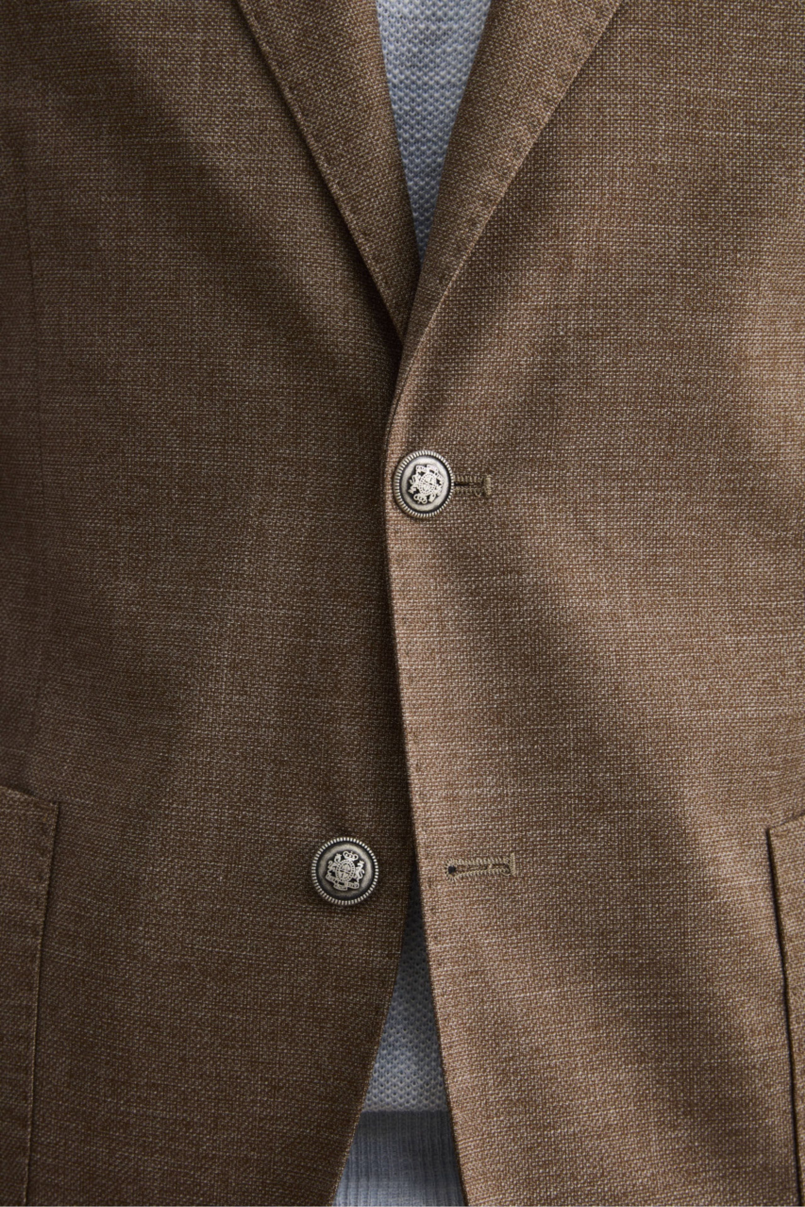 Giacca Monopetto Destrutturata in Misto Lana - NOCCIOLA