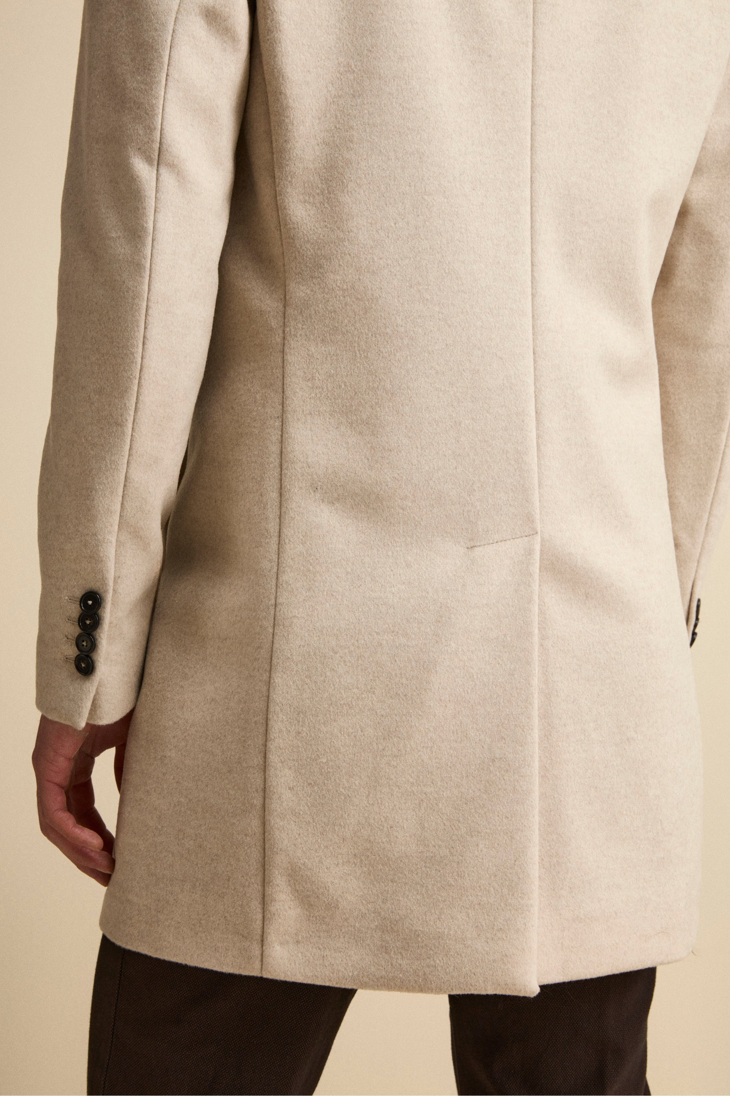 Wool and cashmere coat - BEIGE
