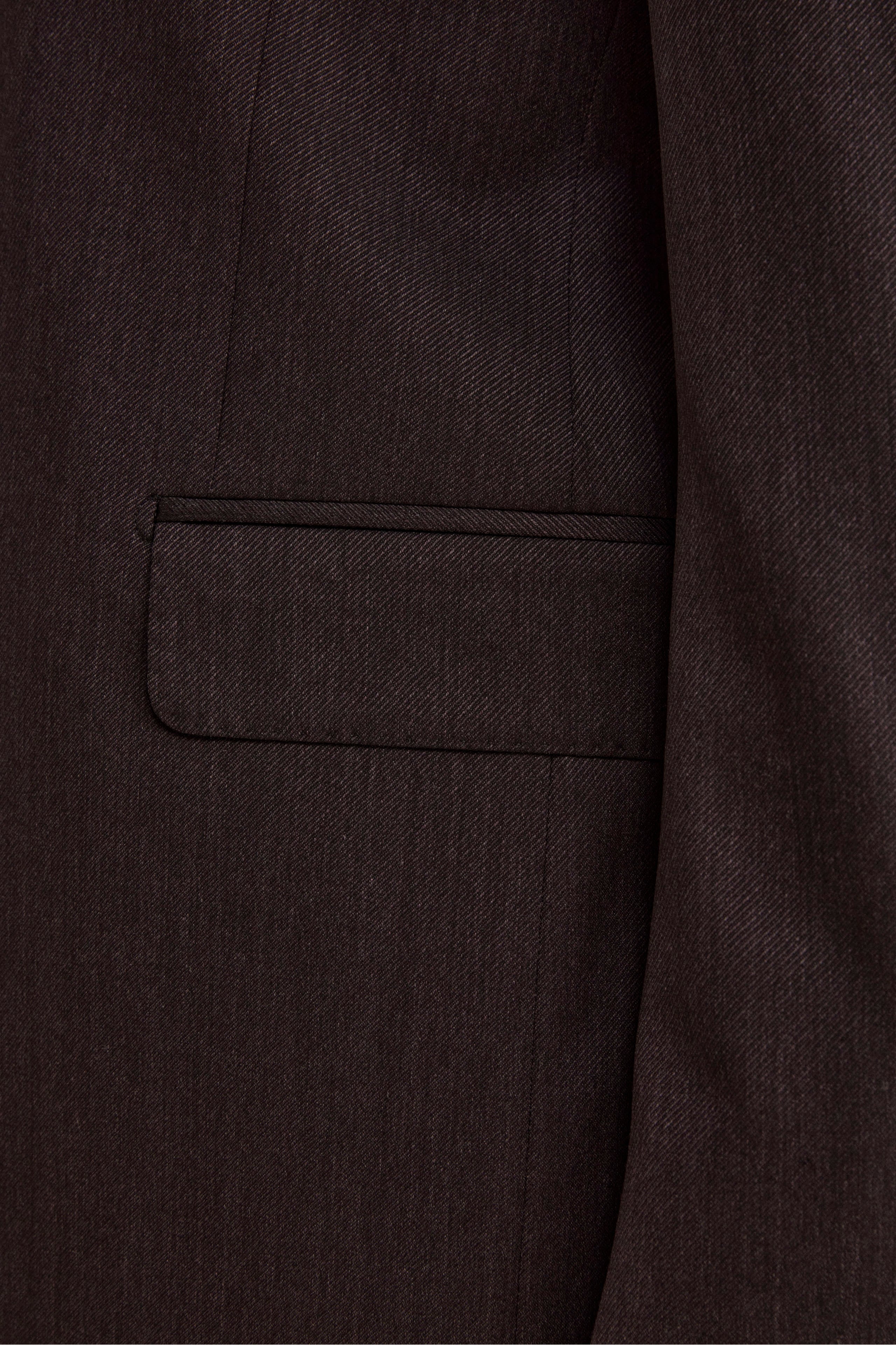 Costume droit en laine vierge Regular Fit - Pourpre foncé