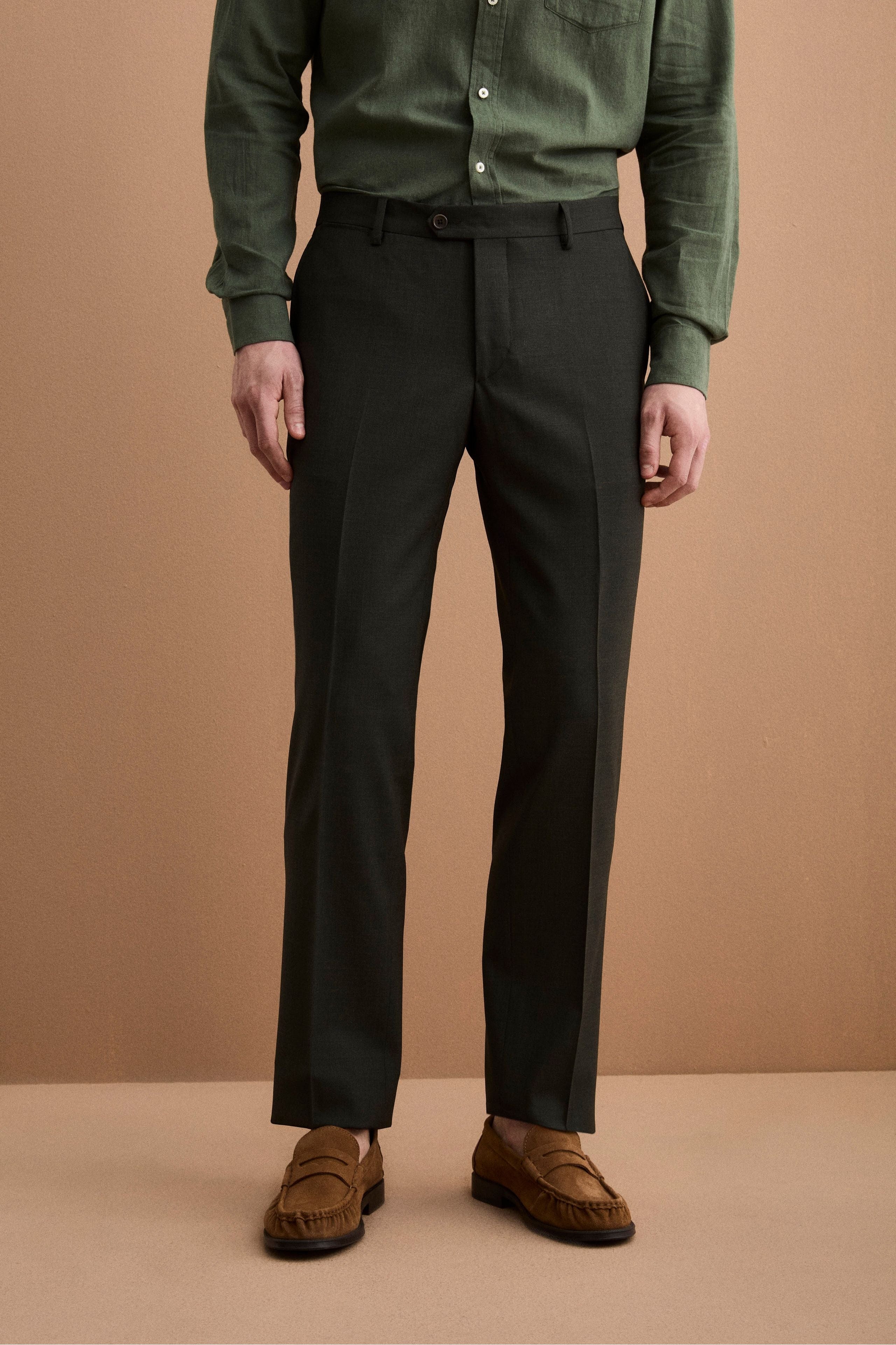 Herren Einreihiger Vollgefütterter Anzug aus Schurwolle - GRÜN