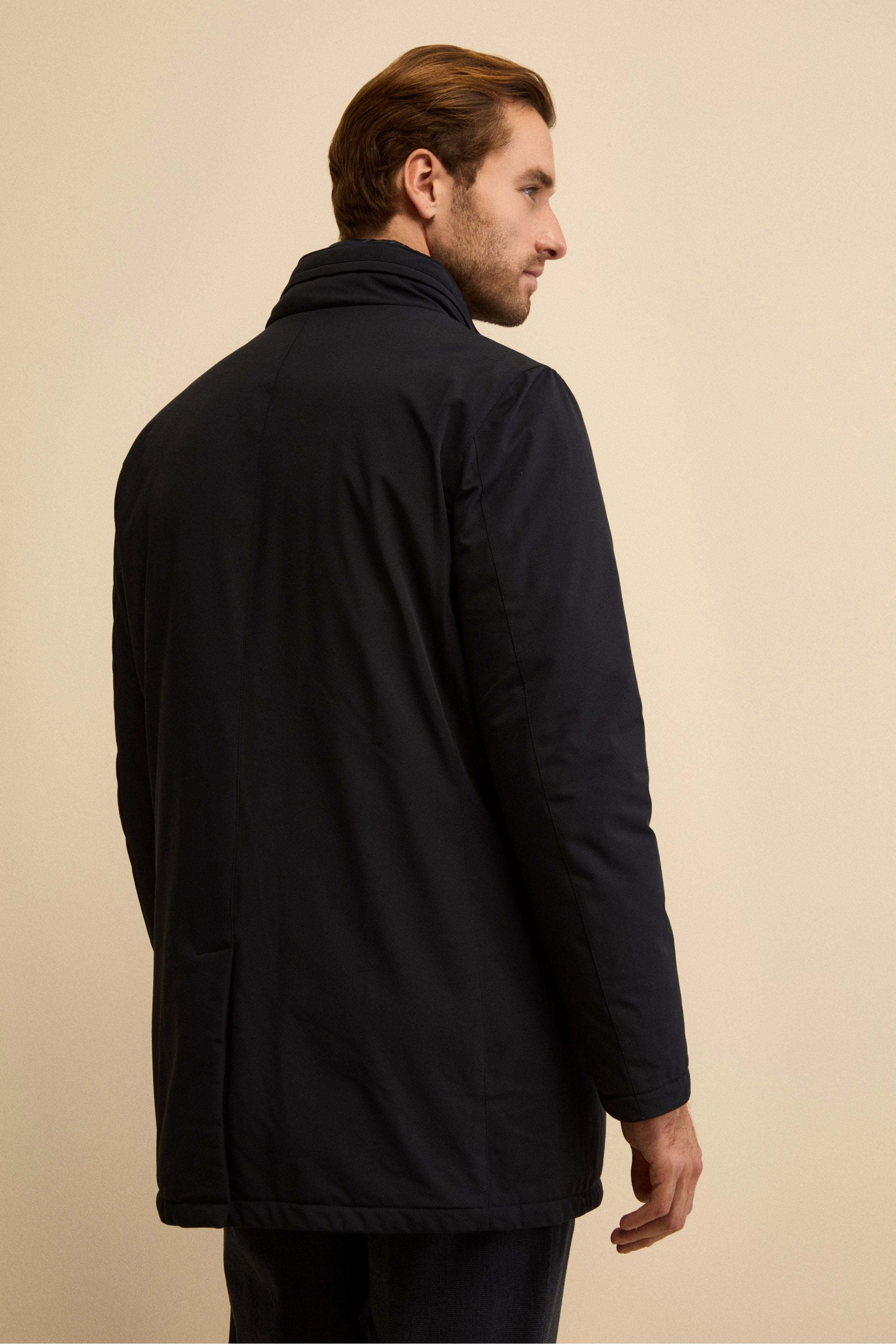 Midi Padded Coat with Inner Vest - BLUE