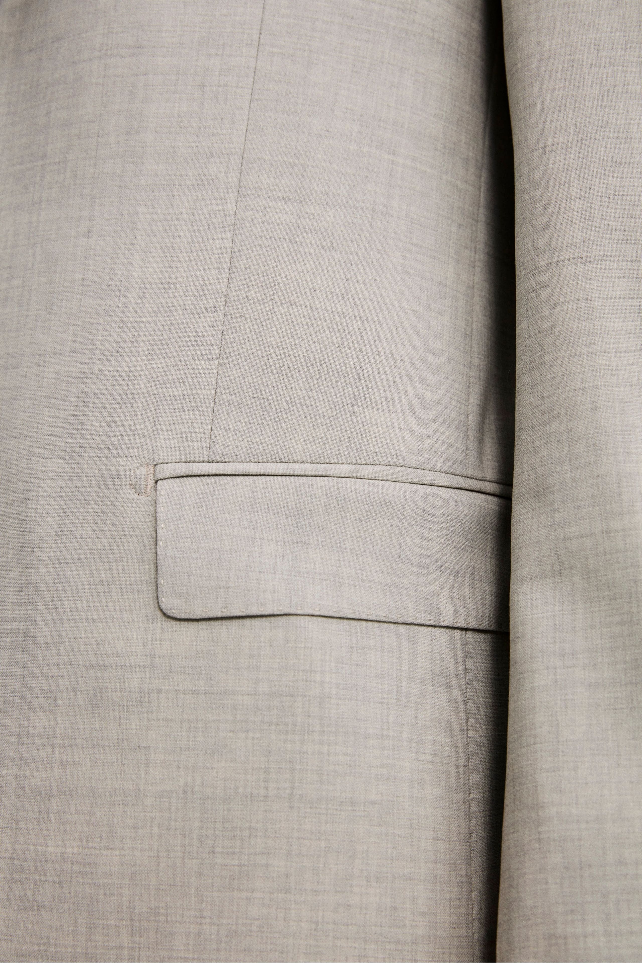 Abito Colorato Monopetto in Lana Vergine - GRIGIO CHIARO