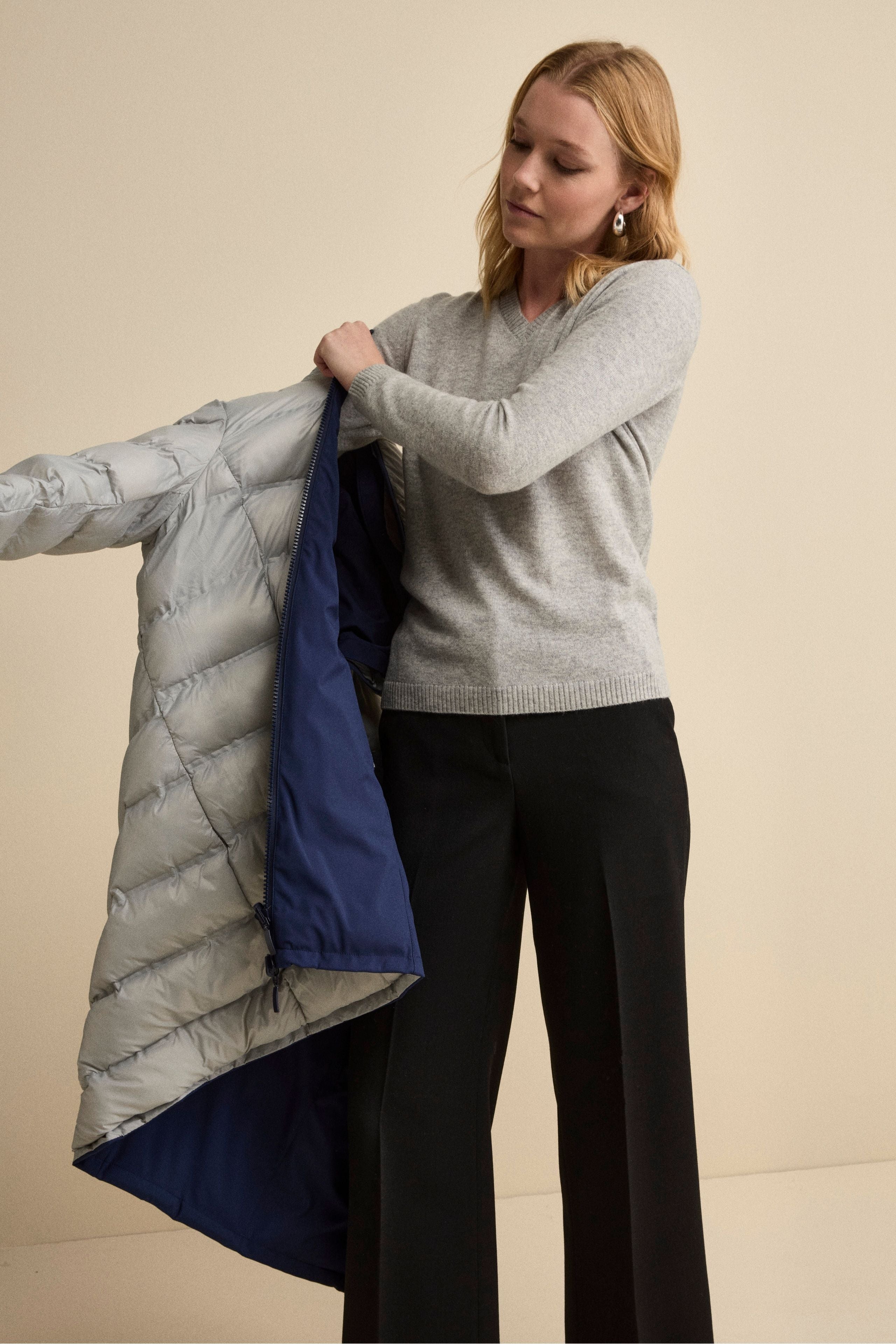 Giaccone Reversibile Imbottito - BLU