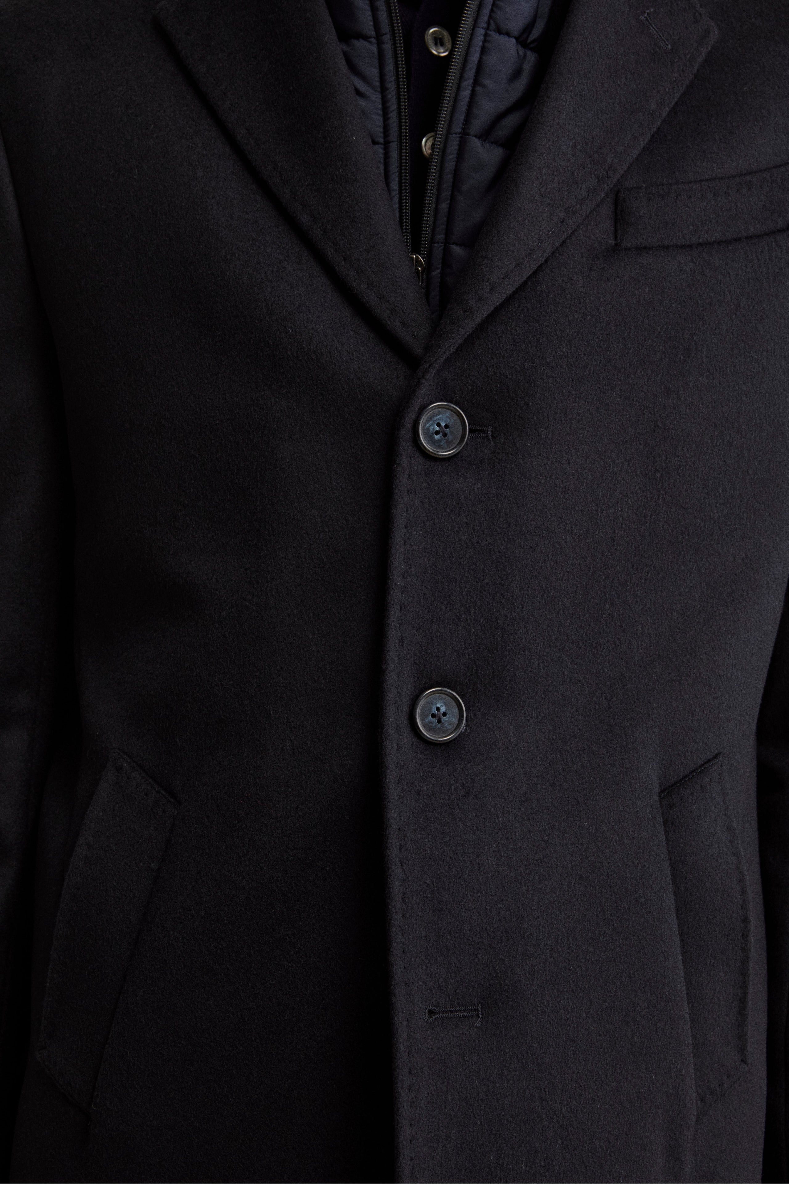 Wool and cashmere coat - BLUE - Il Lanificio