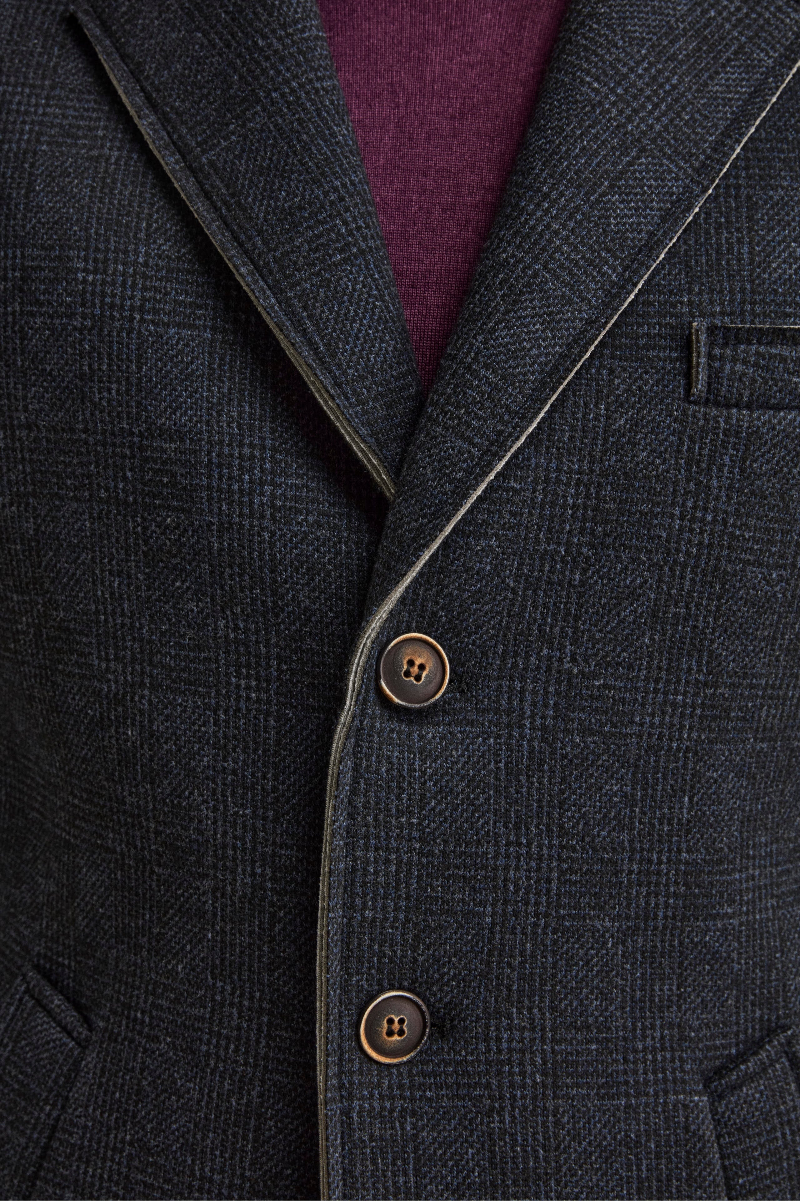 Raw-Cut Midi Patterned Coat - P-Poule Blue