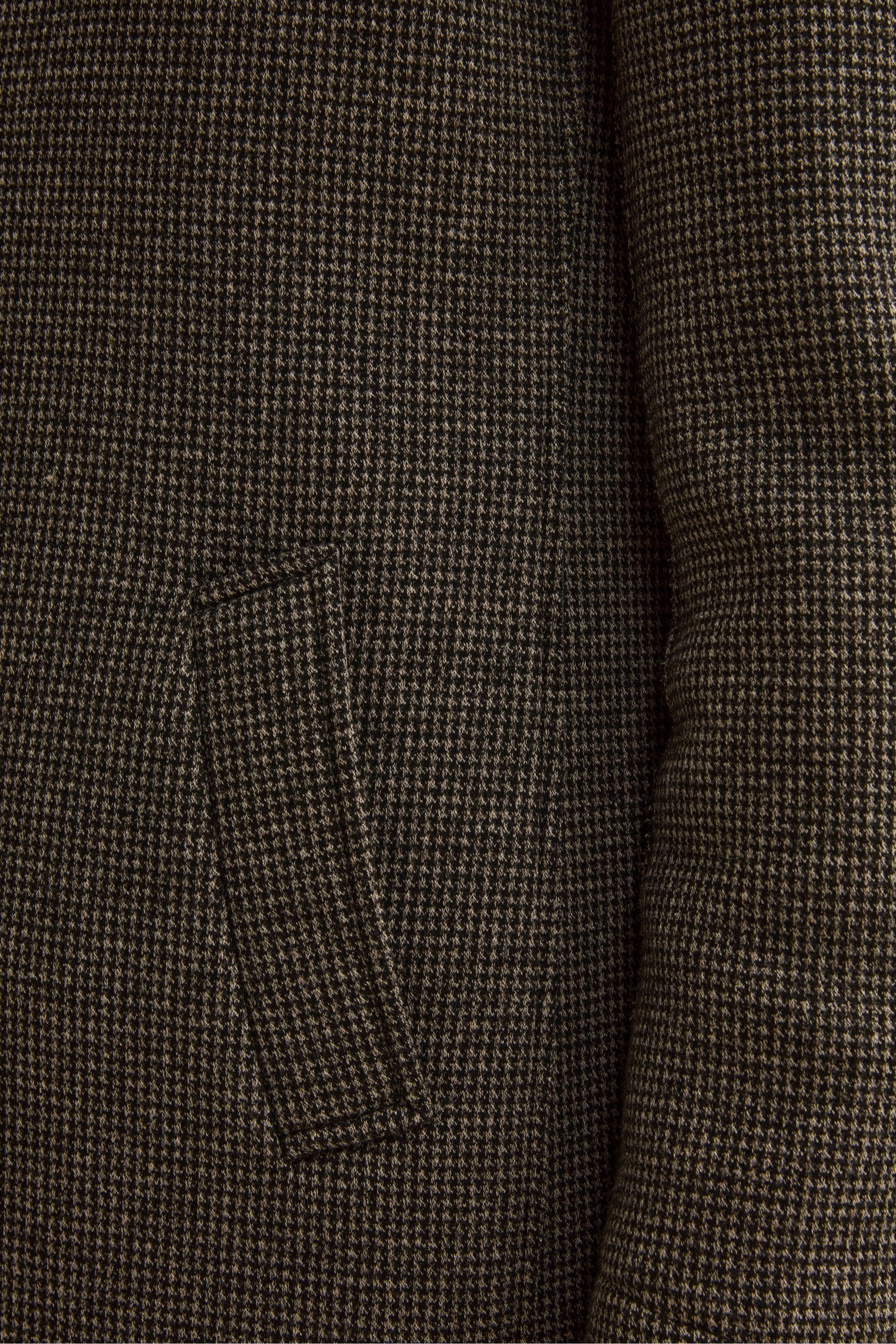 Raw-Cut Midi Patterned Coat - Grey-Black