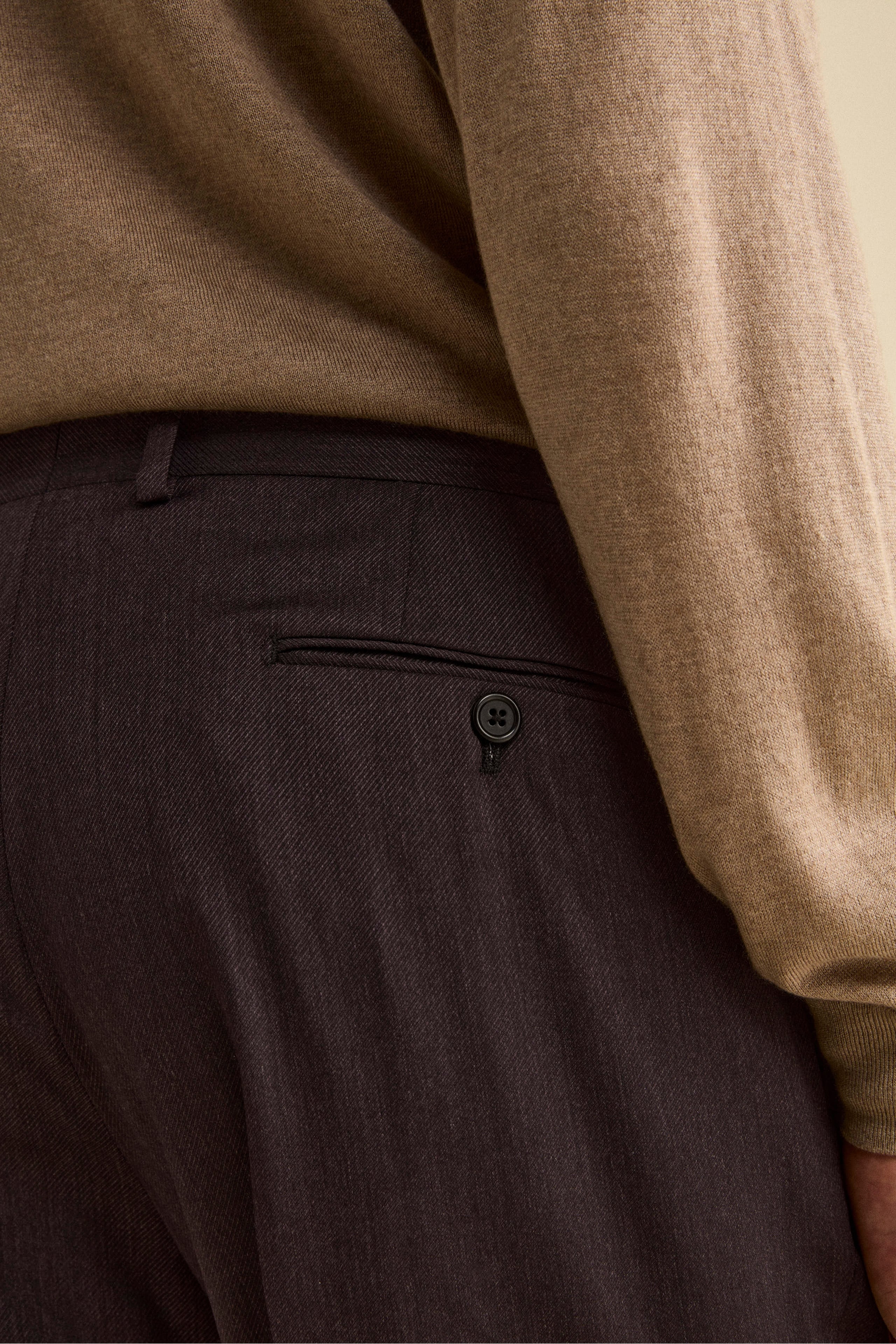 Costume droit en laine vierge Regular Fit - Pourpre foncé