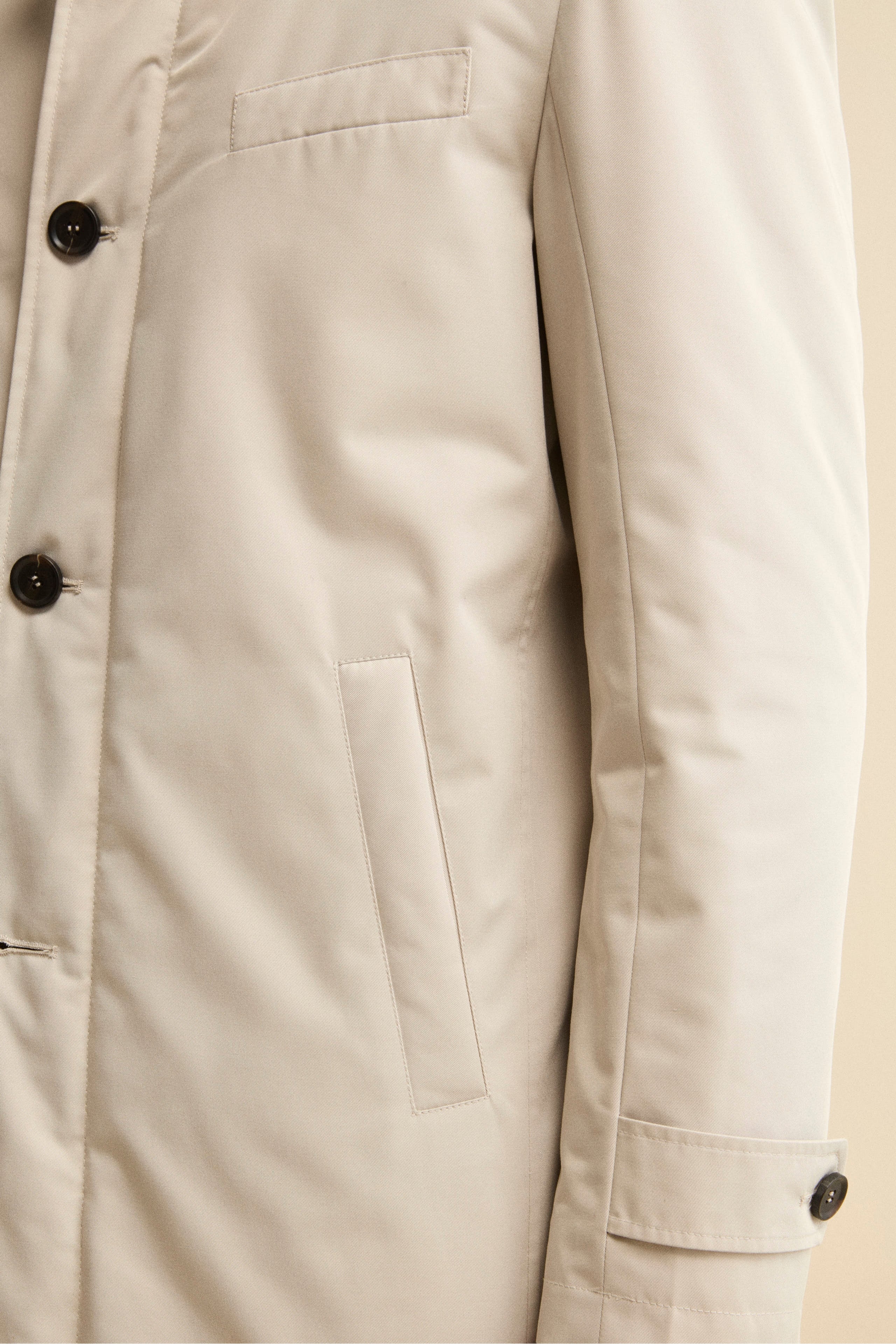 Raincoat with placket - Light grey