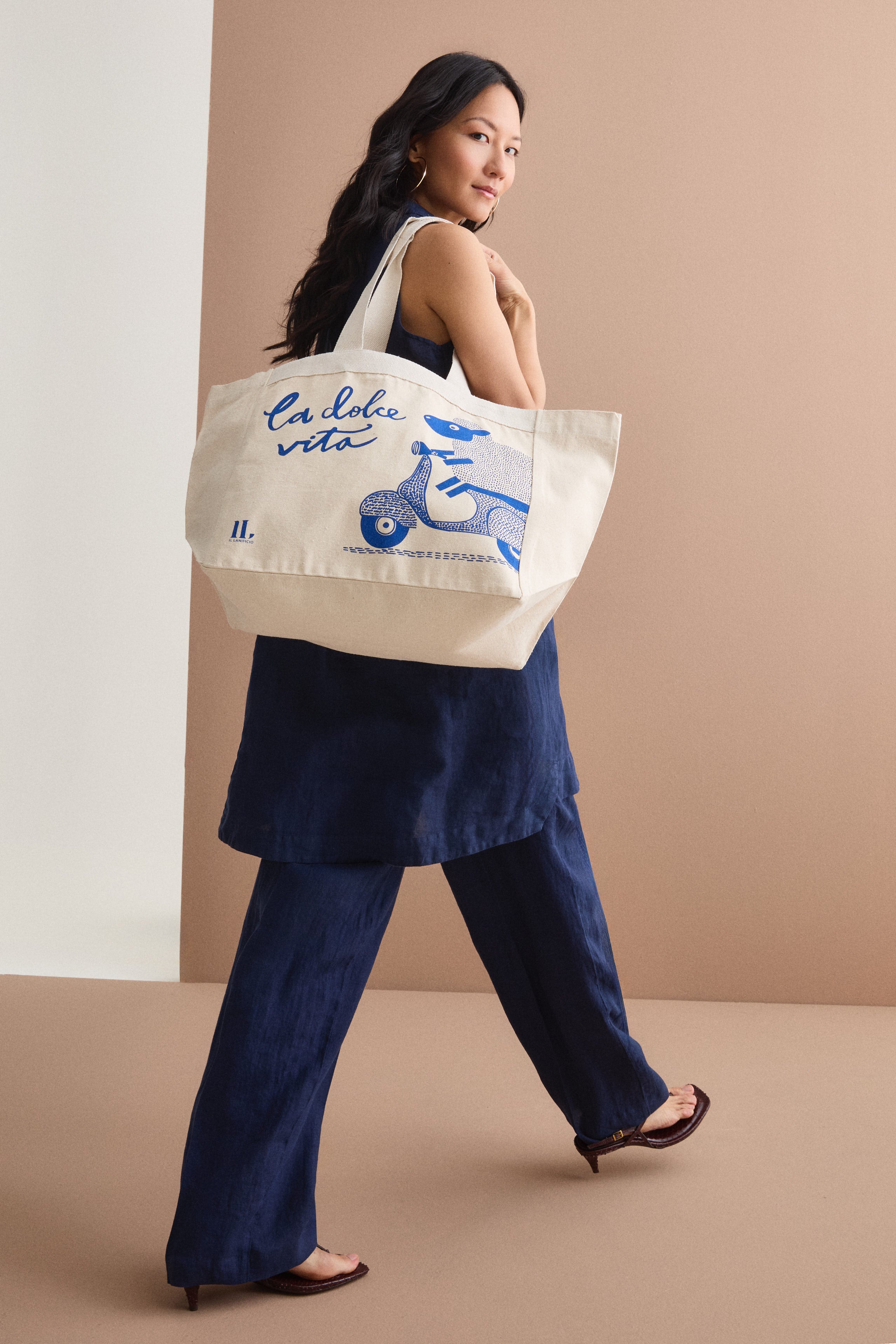Printed Cotton Shopper