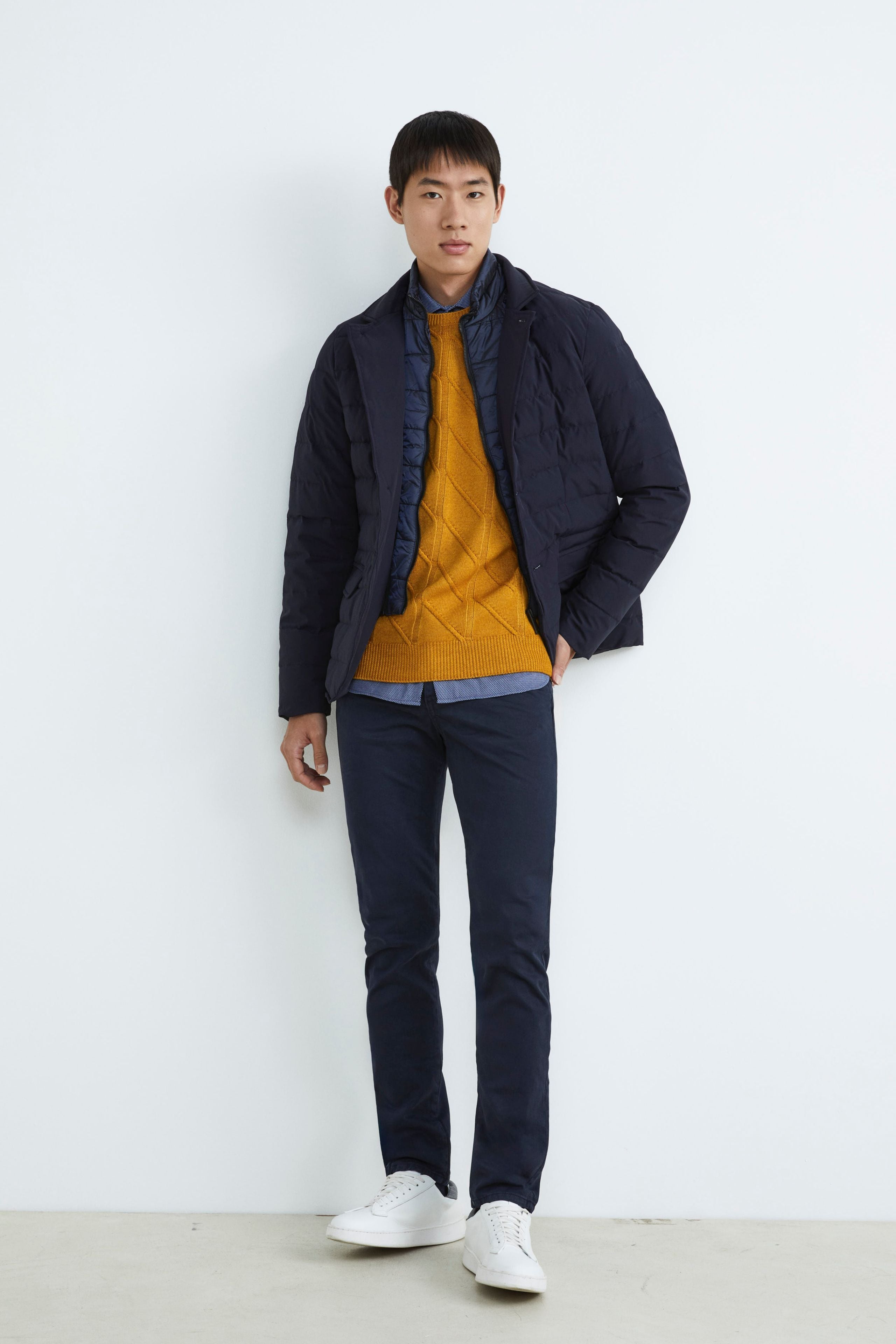 Pantaloni cinque tasche slim - BLU