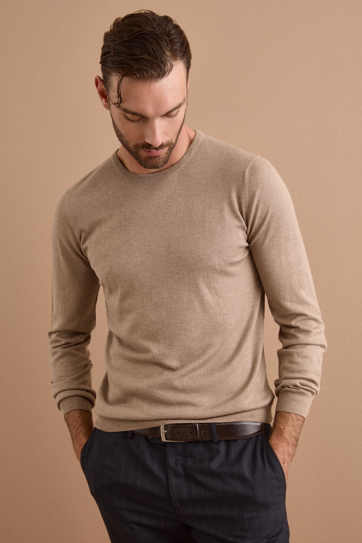 Jersey de soie et de cachemire extra-fin - gris