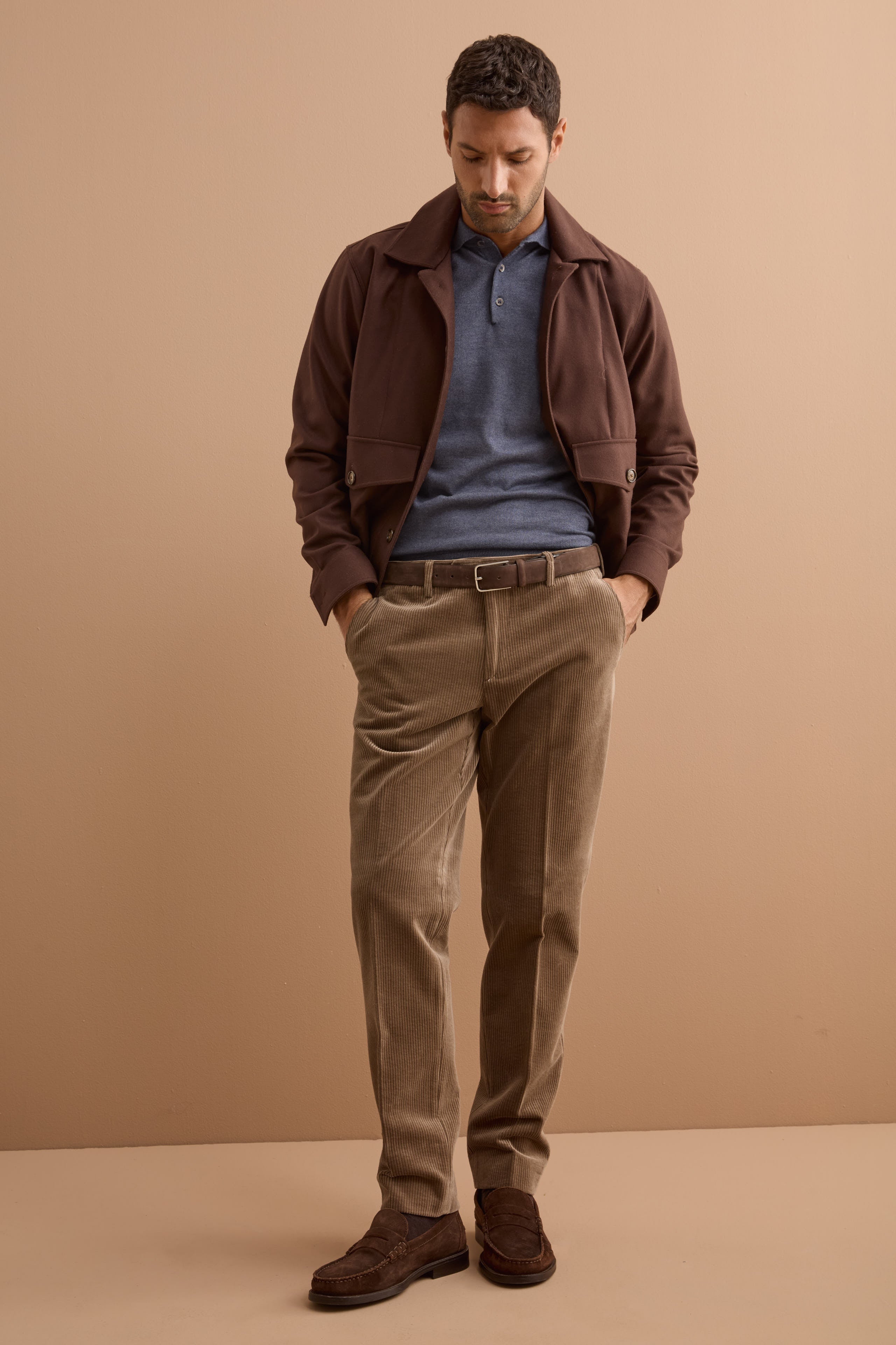 Poloshirt mit Knöpfen aus Seide und Kaschmir - -