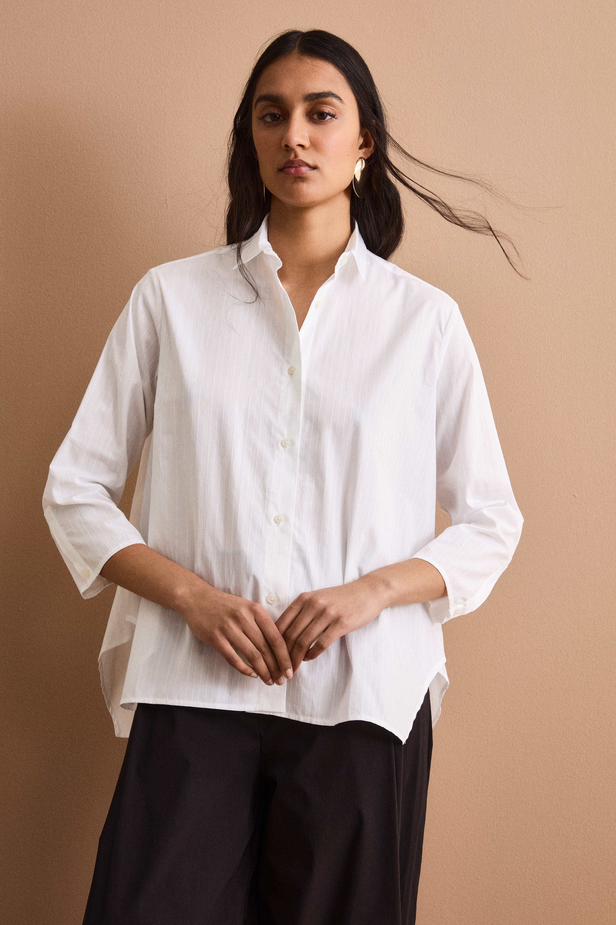 boxy dress shirt women Arroyo Twill Boxy Organic Cotton Shirt