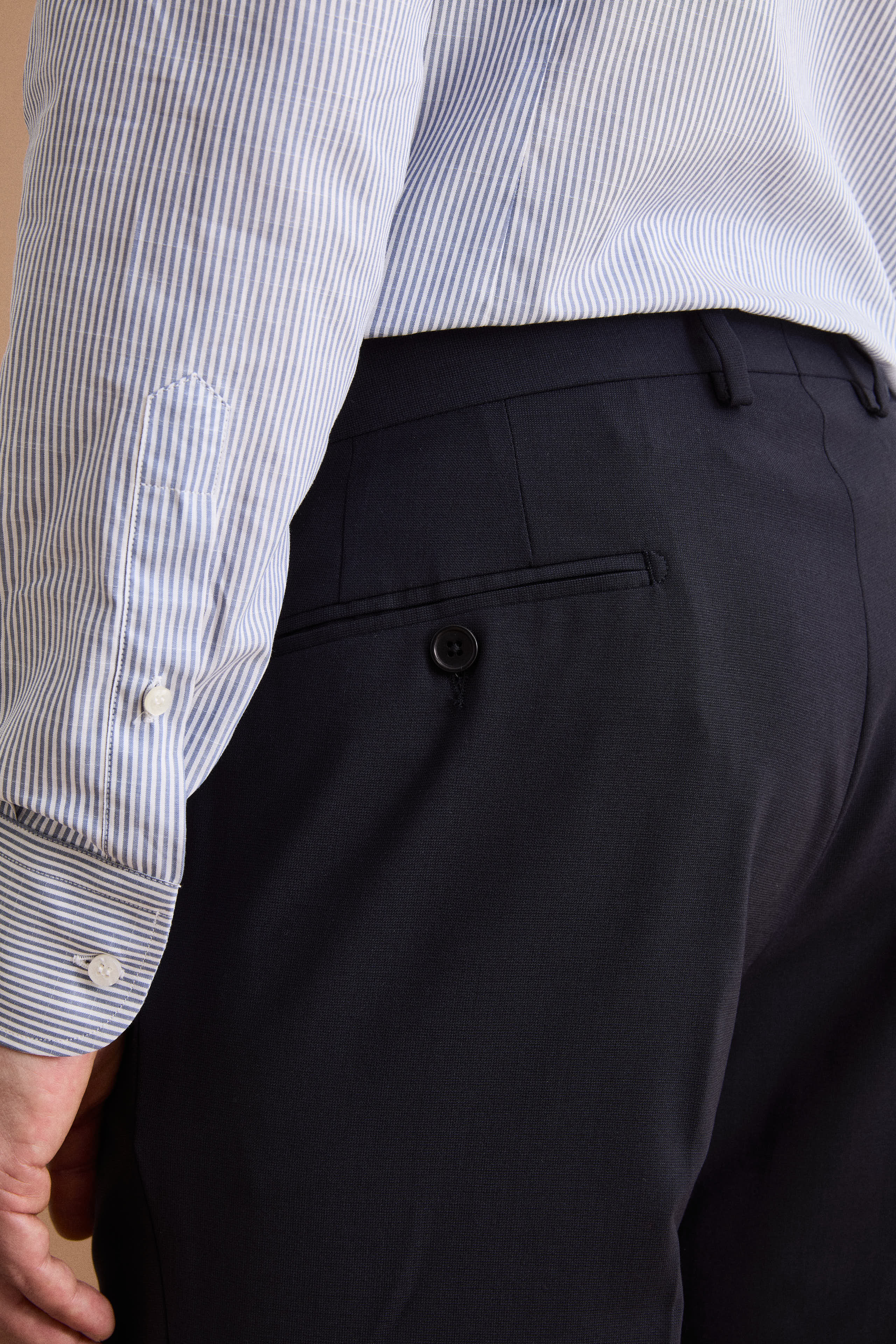 Regular Fit Gefütterter Anzug aus Schurwolle - BLAU