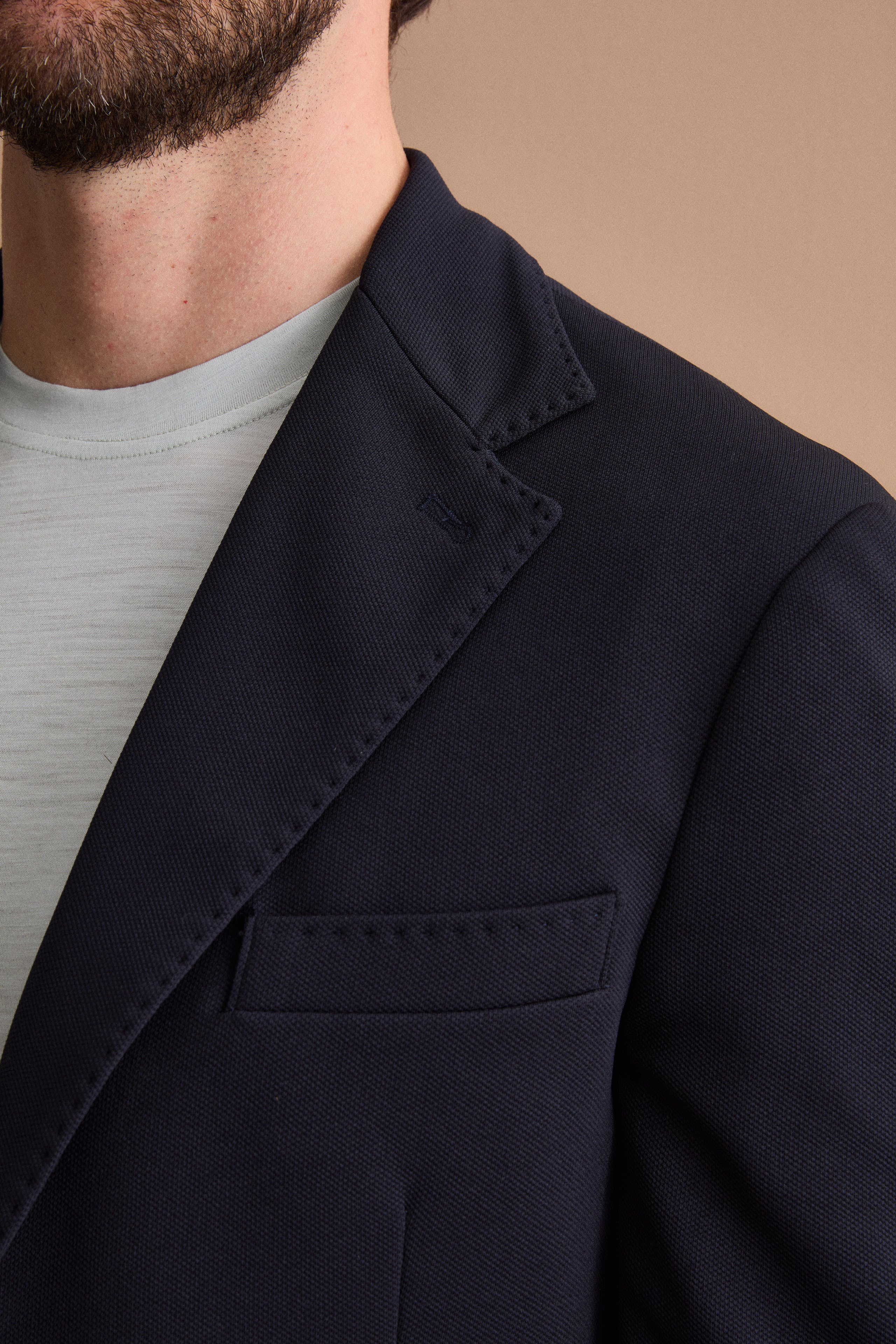 Giacca Slim Fit Semifoderata Revers Classico - BLU