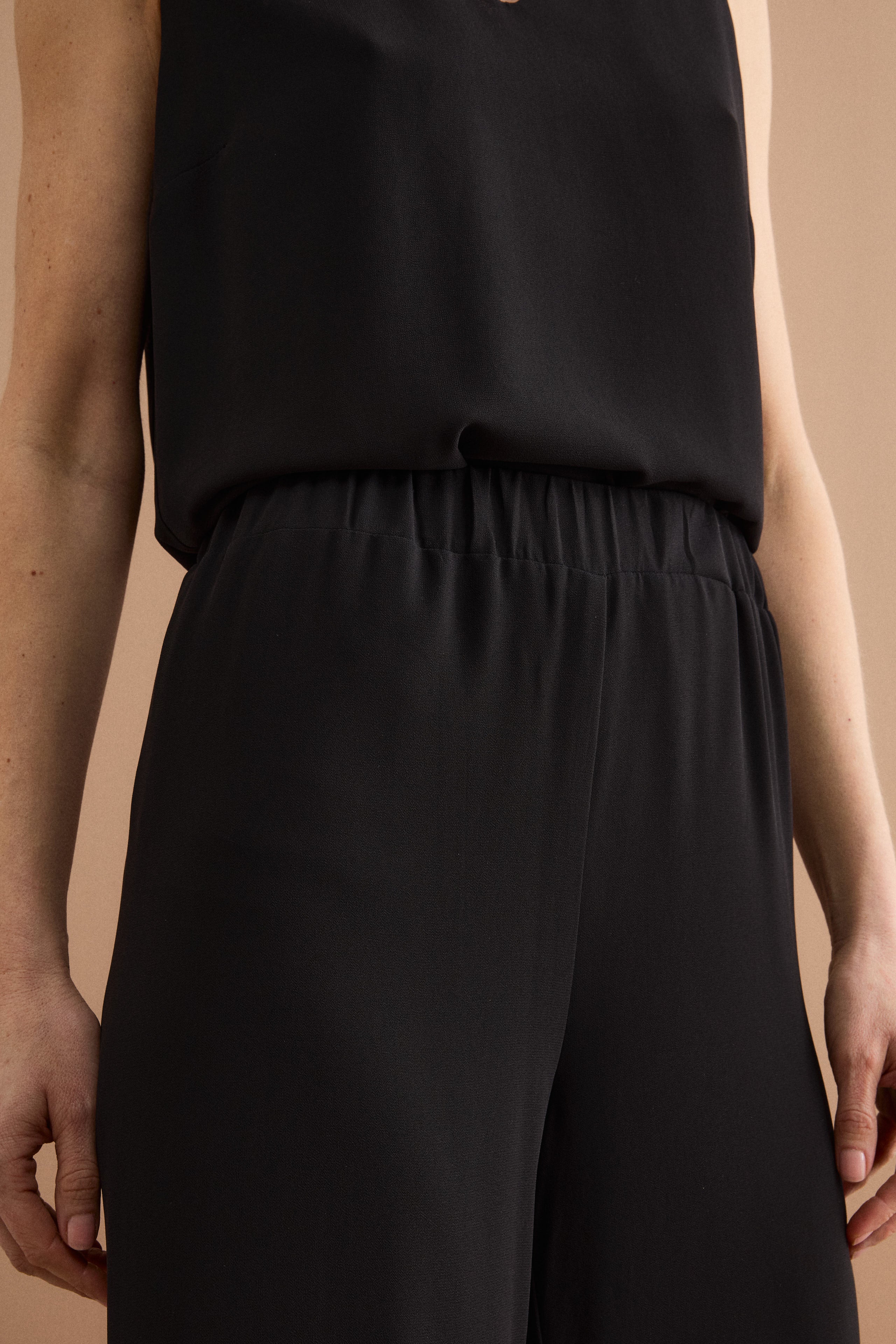 Elegante Hose für festliche Anlässe aus Double-Georgette - SCHWARZ
