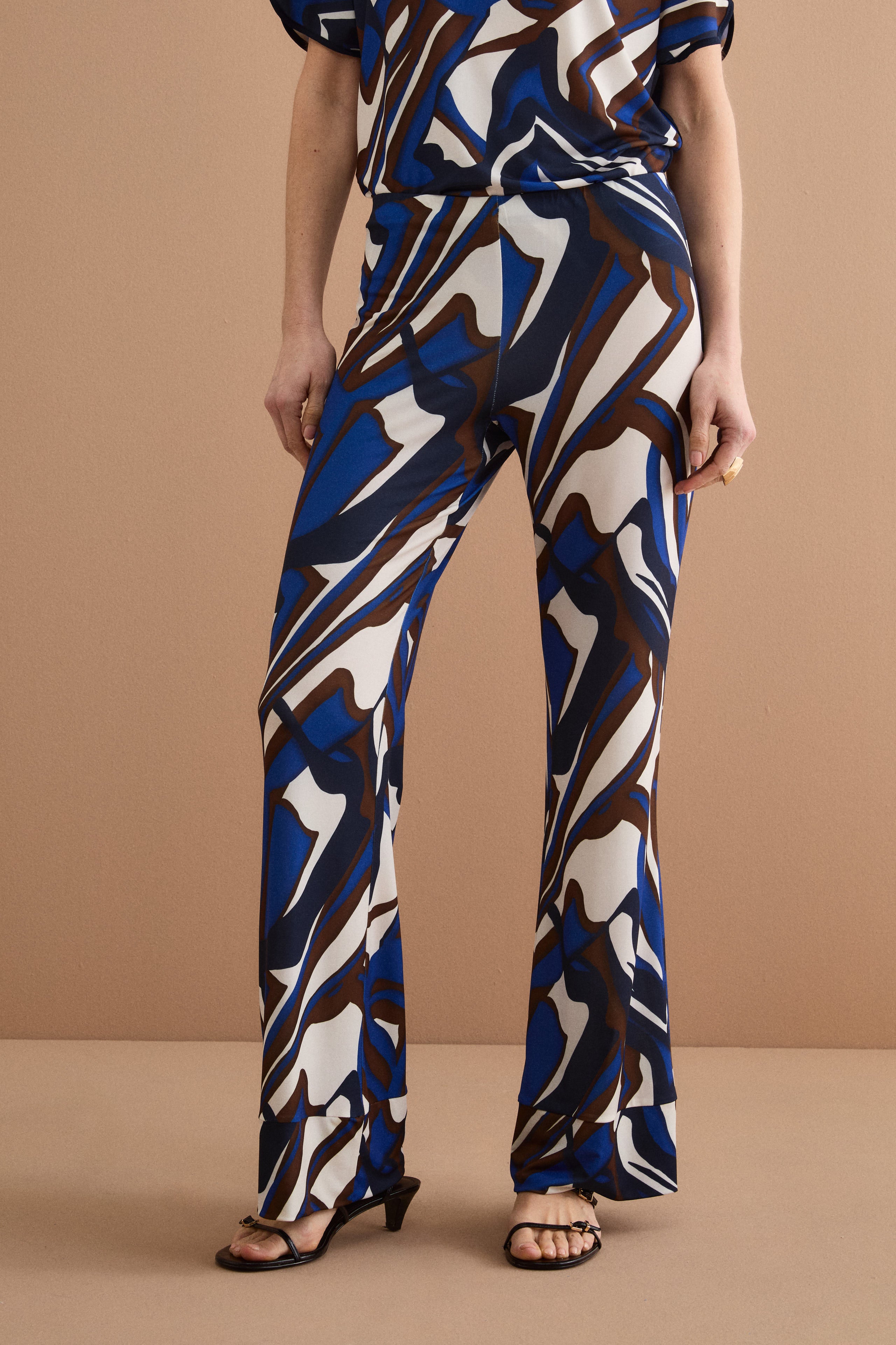 Patterned Jersey Ceremony Trousers - Blue pattern