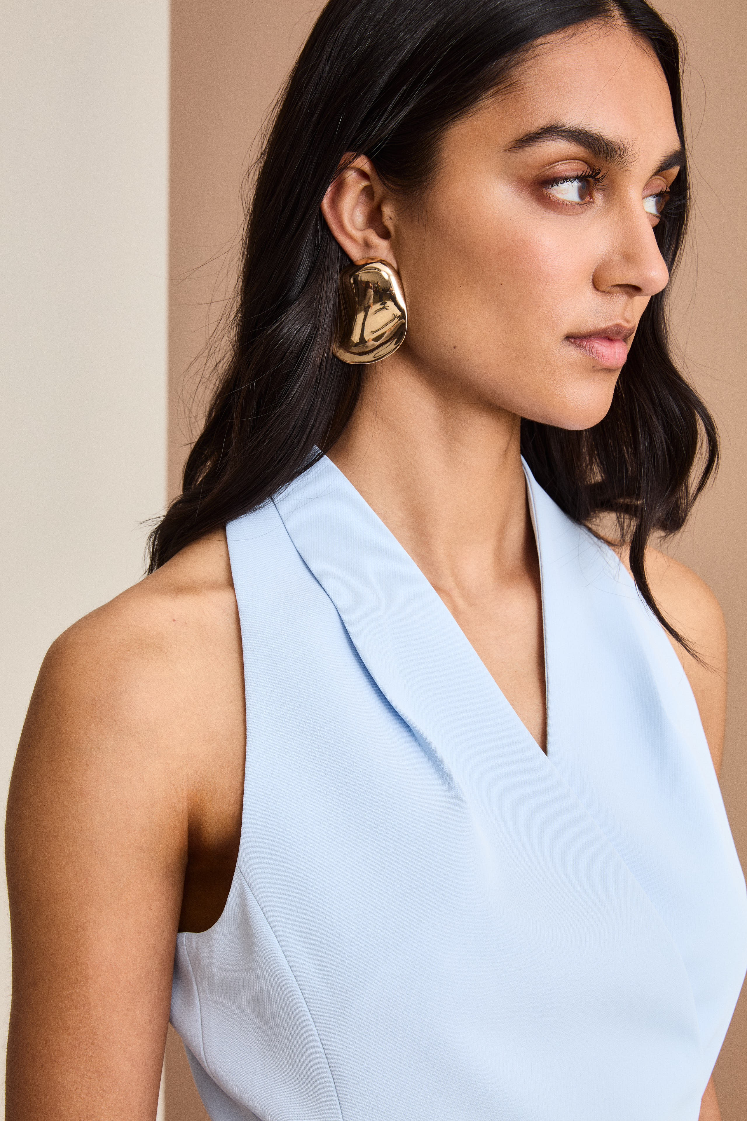 Cady-Weste für festliche Anlässe mit Gürtel - Hellblau