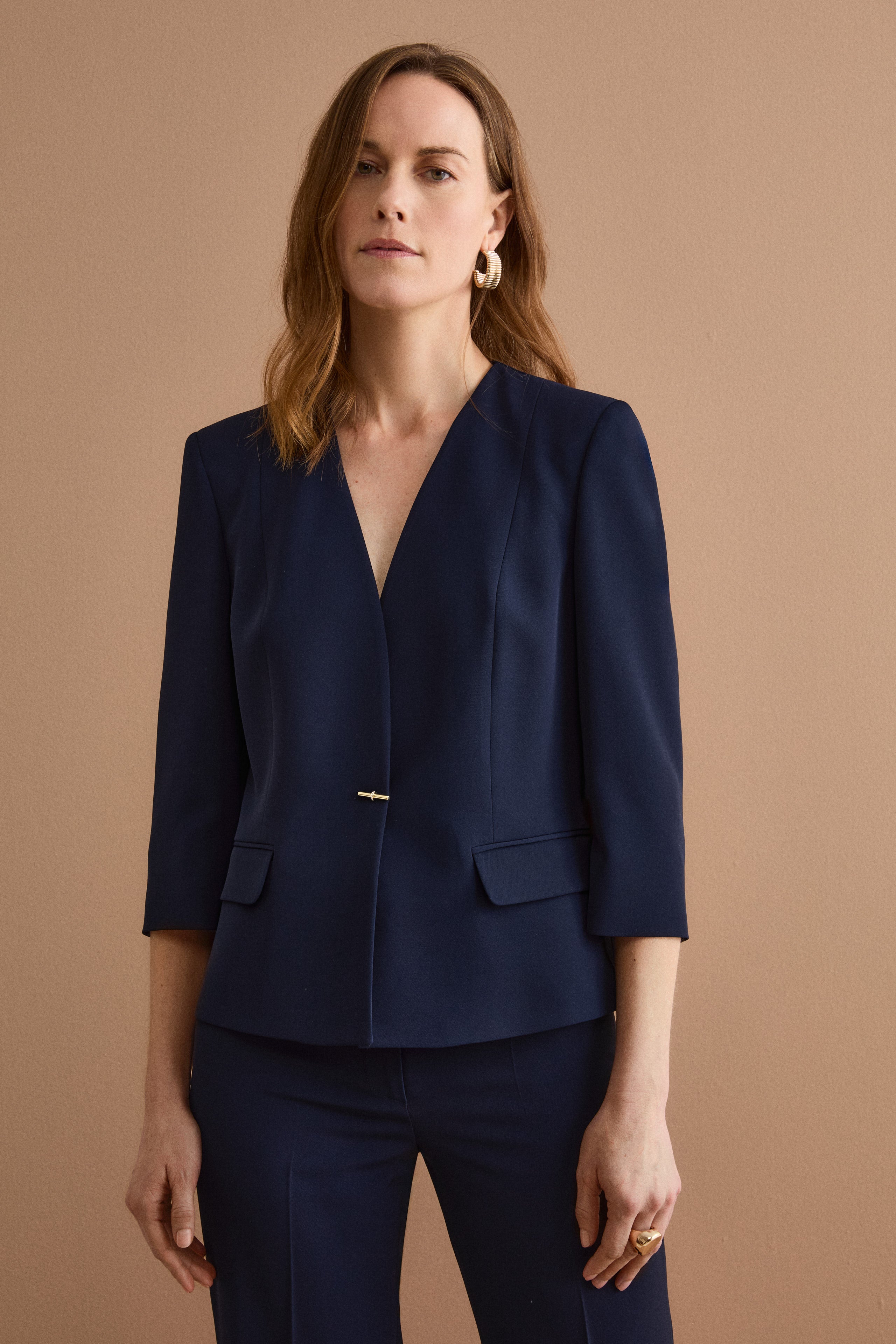 Giacca Sciancrata da Cerimonia in Cady - BLU