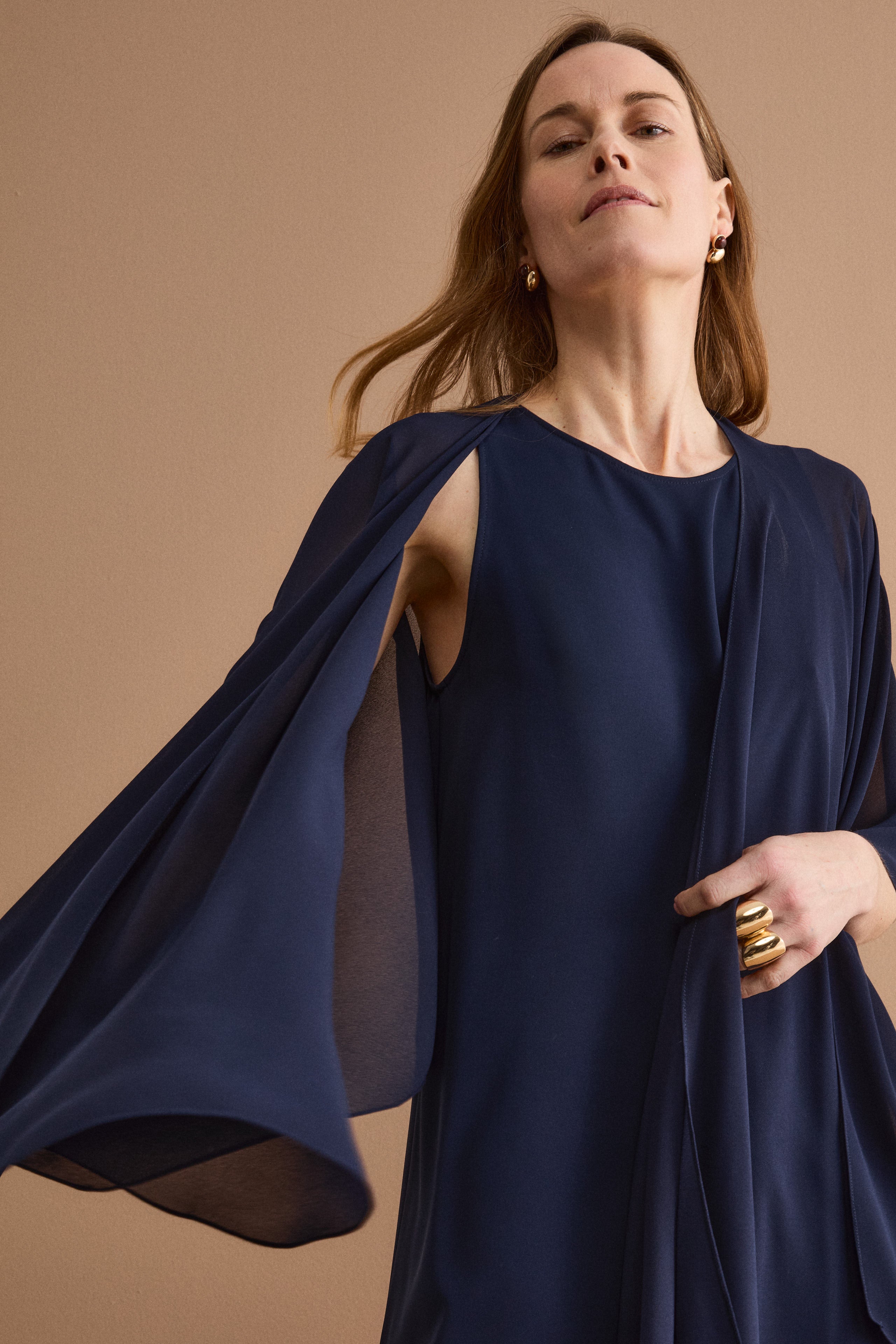 Georgette Ceremony Stole - BLUE