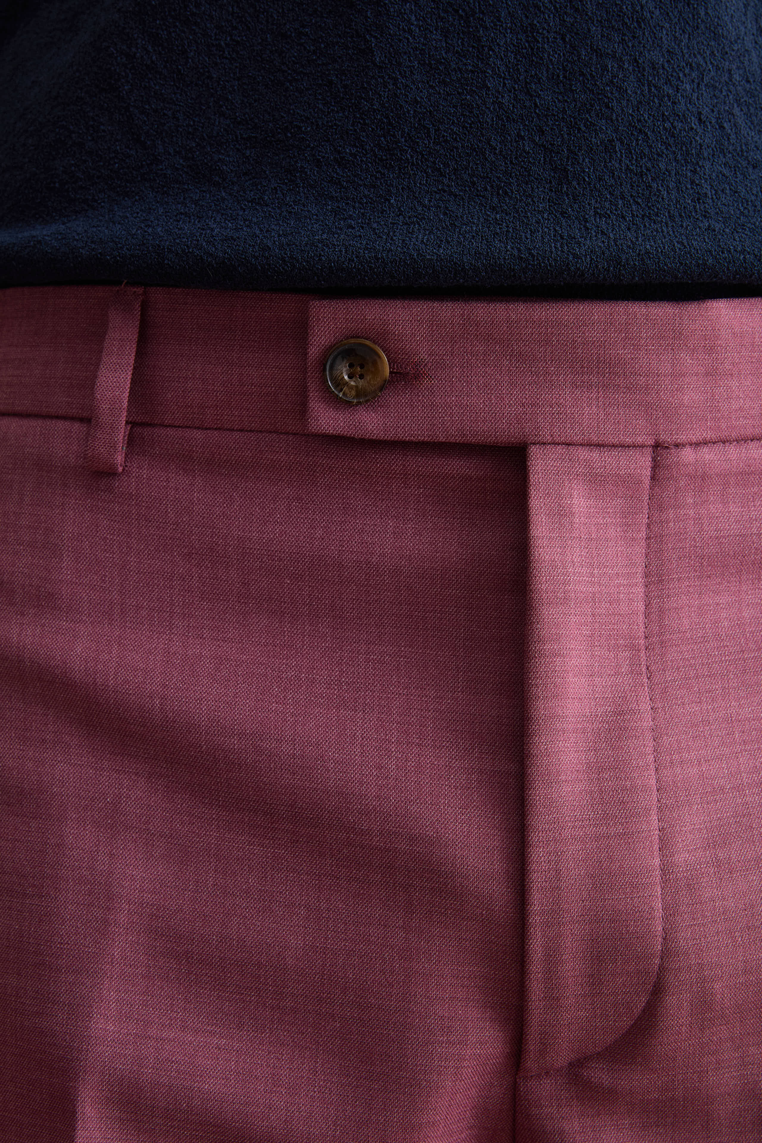 Carrot Wide-Leg-Hose aus Wollmischung - Burgundisch