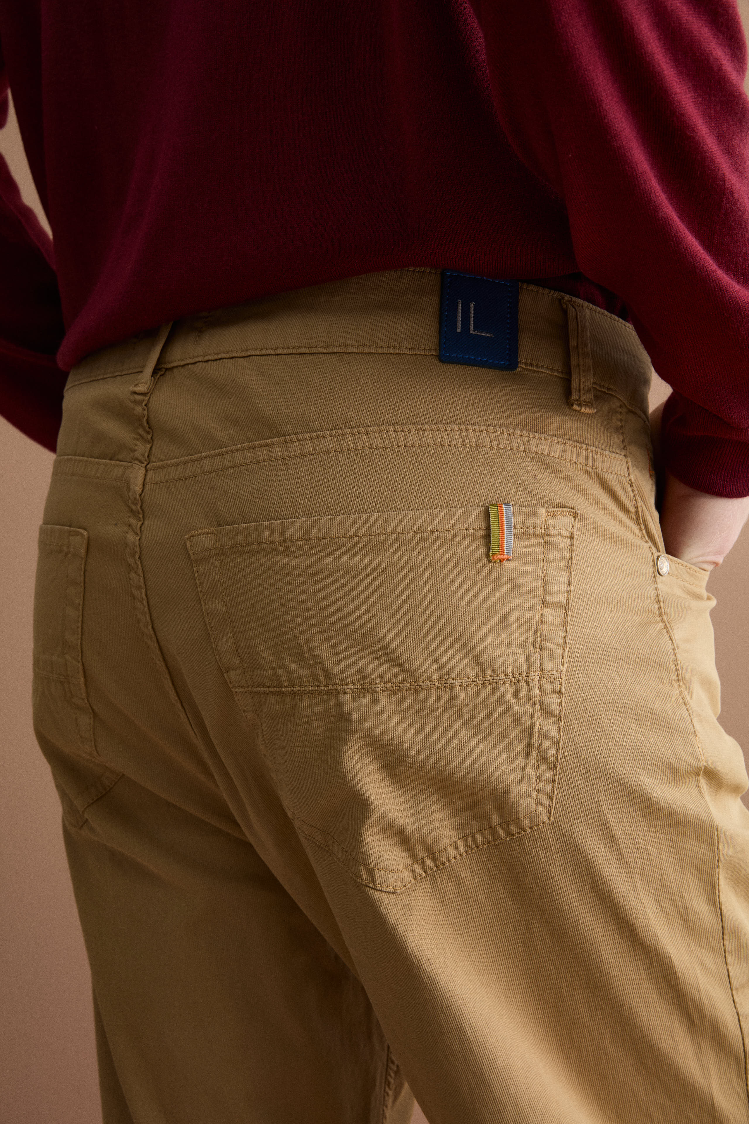 Pantalone Slim Fit Cinque Tasche in Denim - BISCOTTO