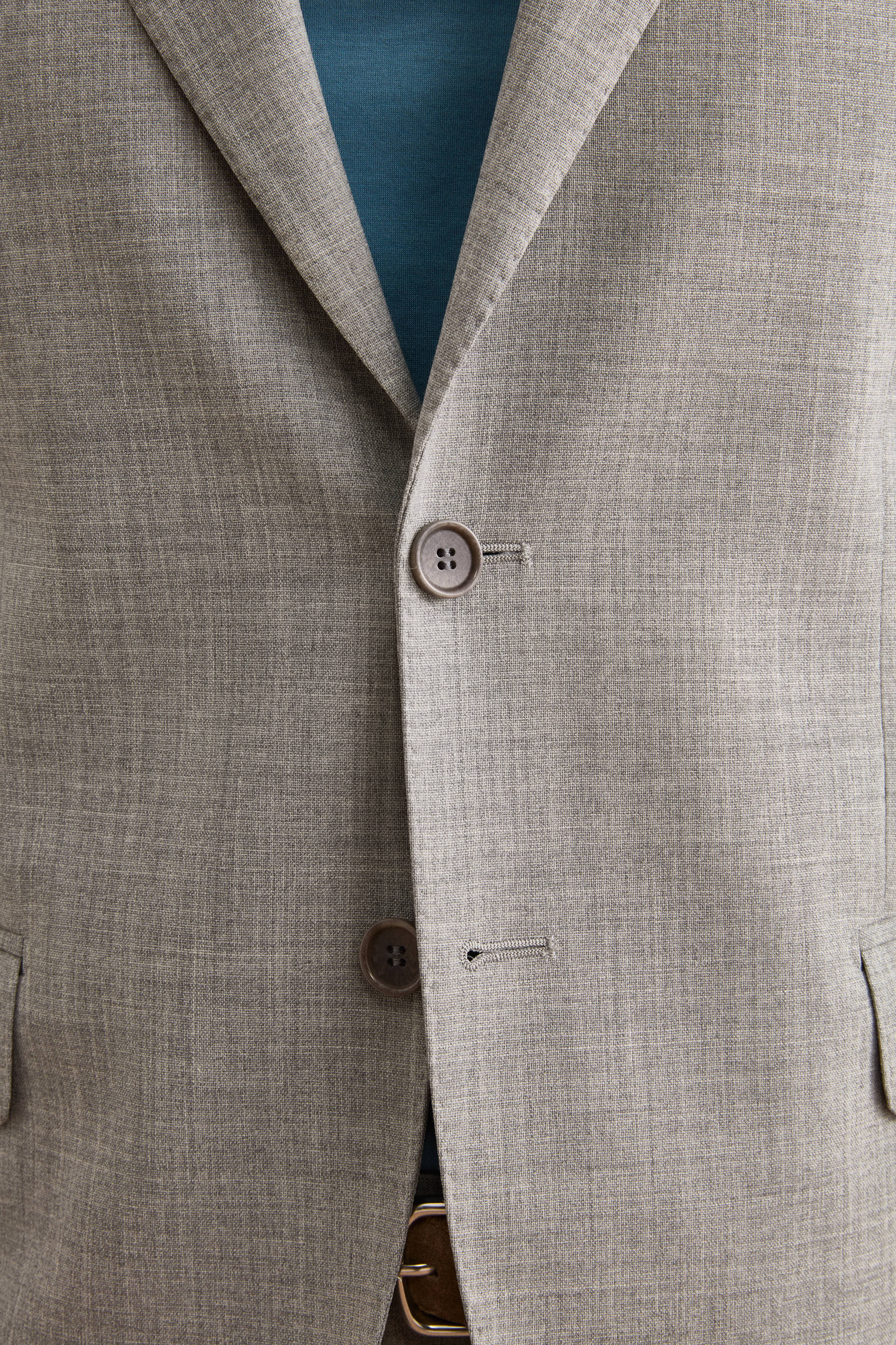Costume Homme Gris iTravel Monopetto en Laine Vierge - Gris clair