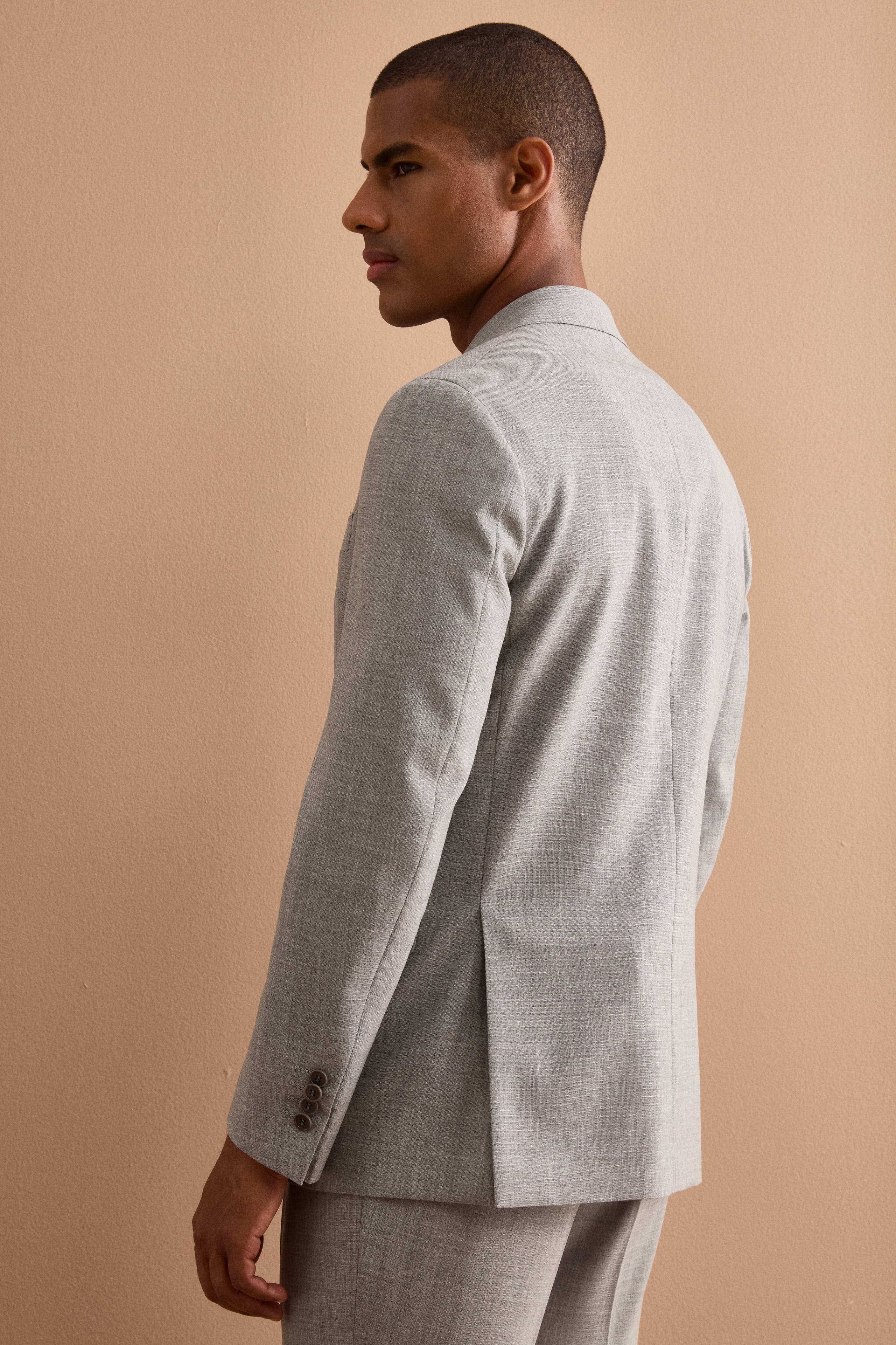 Costume Homme Gris iTravel Monopetto en Laine Vierge - Gris clair
