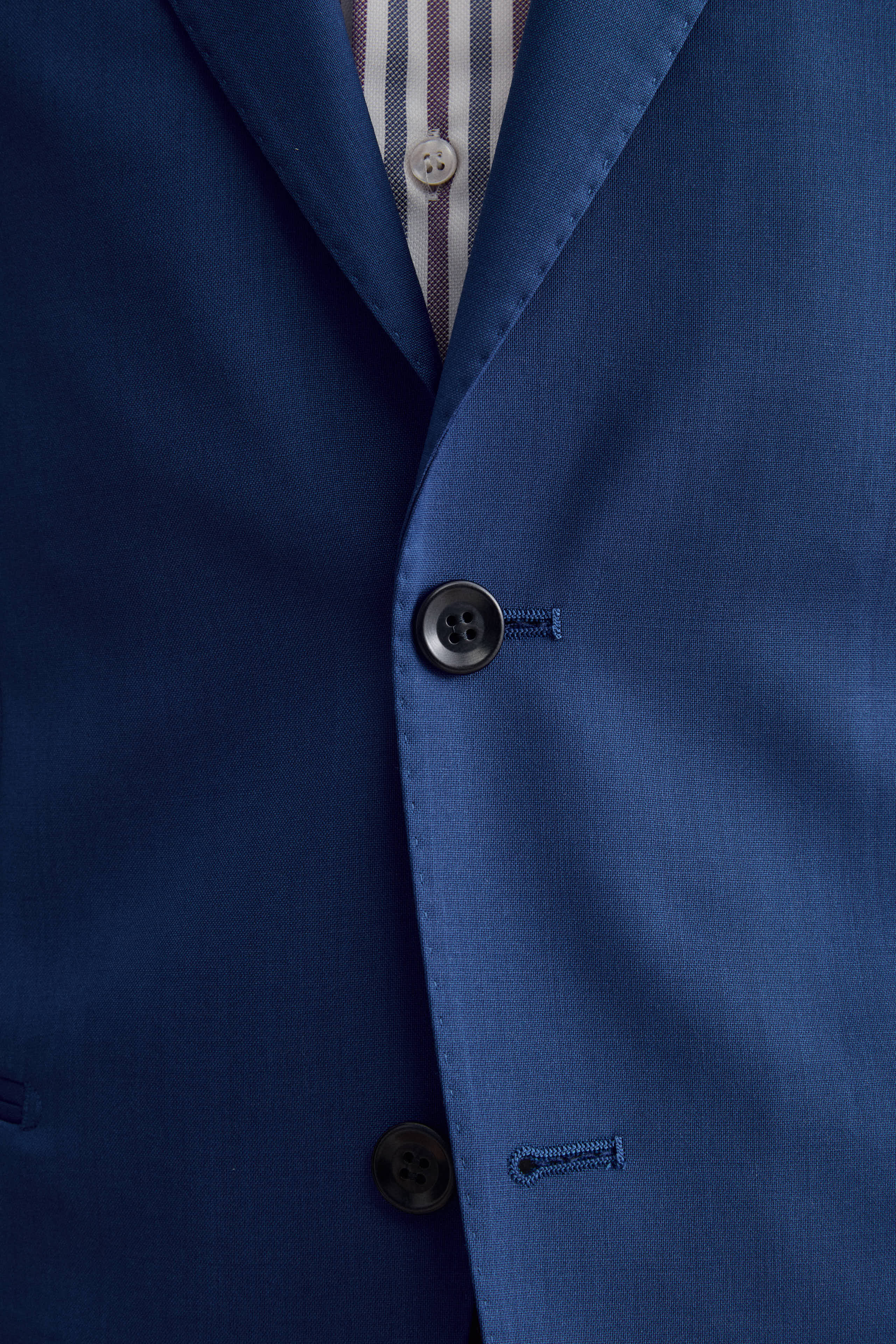 Men’s elegant slim-fit virgin wool suit - Royal blue