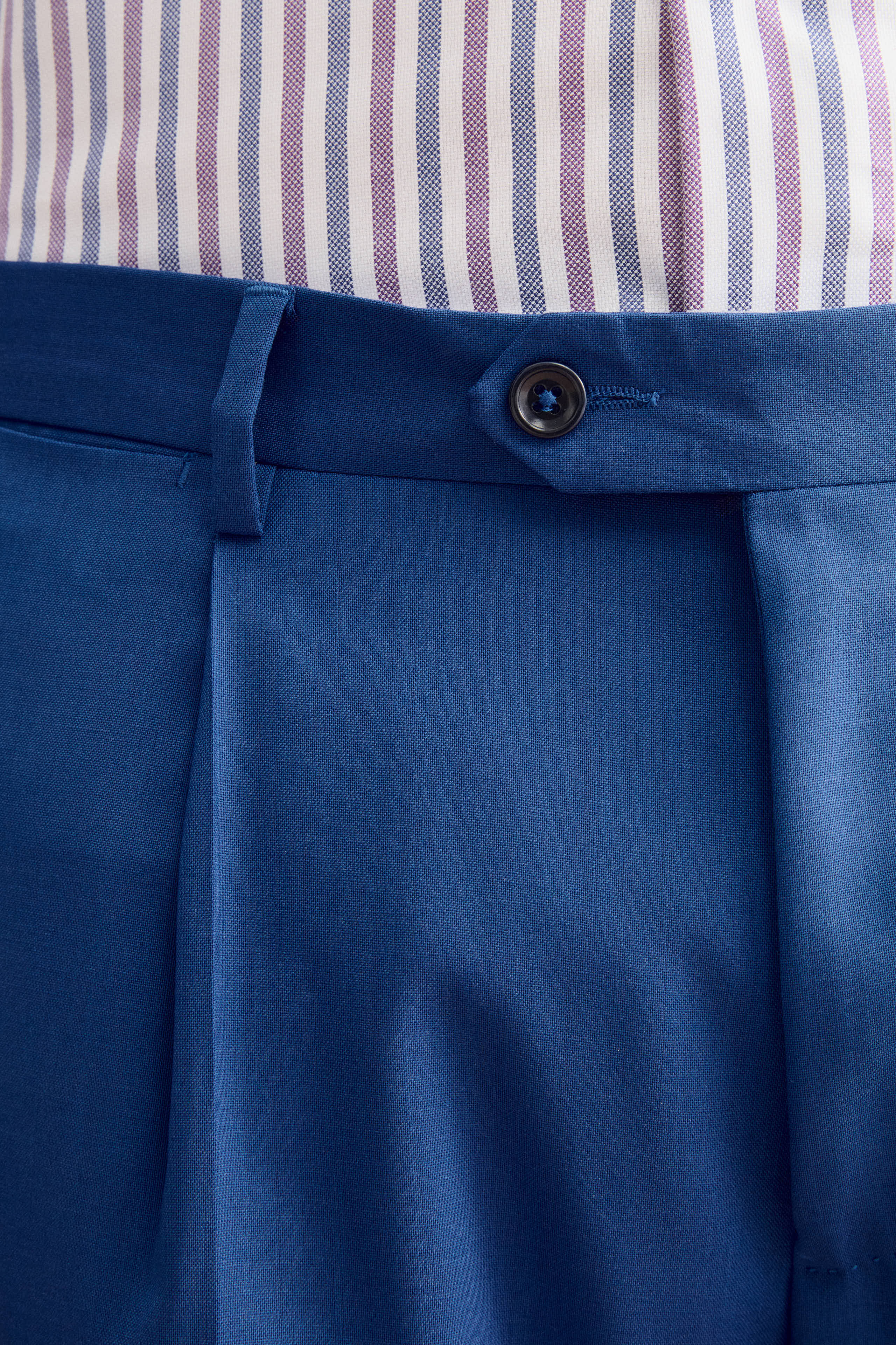 Men’s elegant slim-fit virgin wool suit - Royal blue